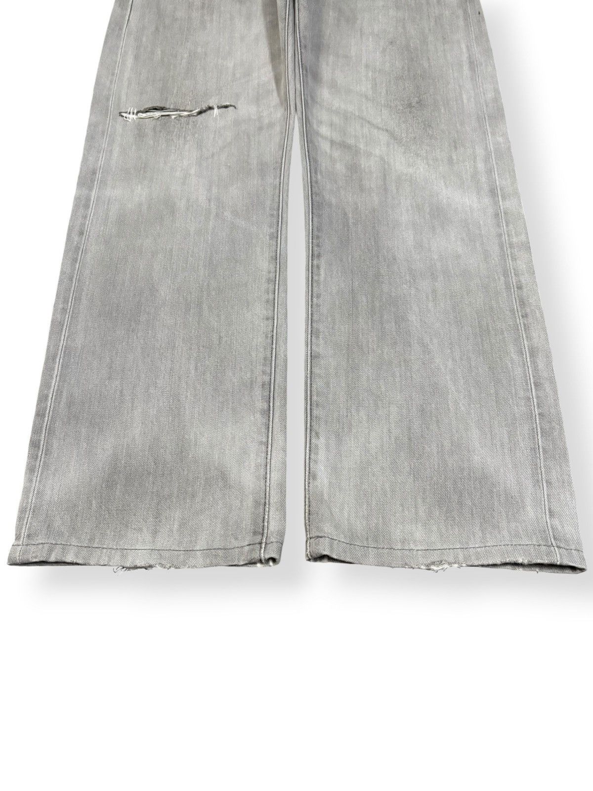 Undercover × Uniqlo Vintage Y2K Uniqlo Selvedge Grey Faded Distressed Jeans Size US 33 - 8 Thumbnail