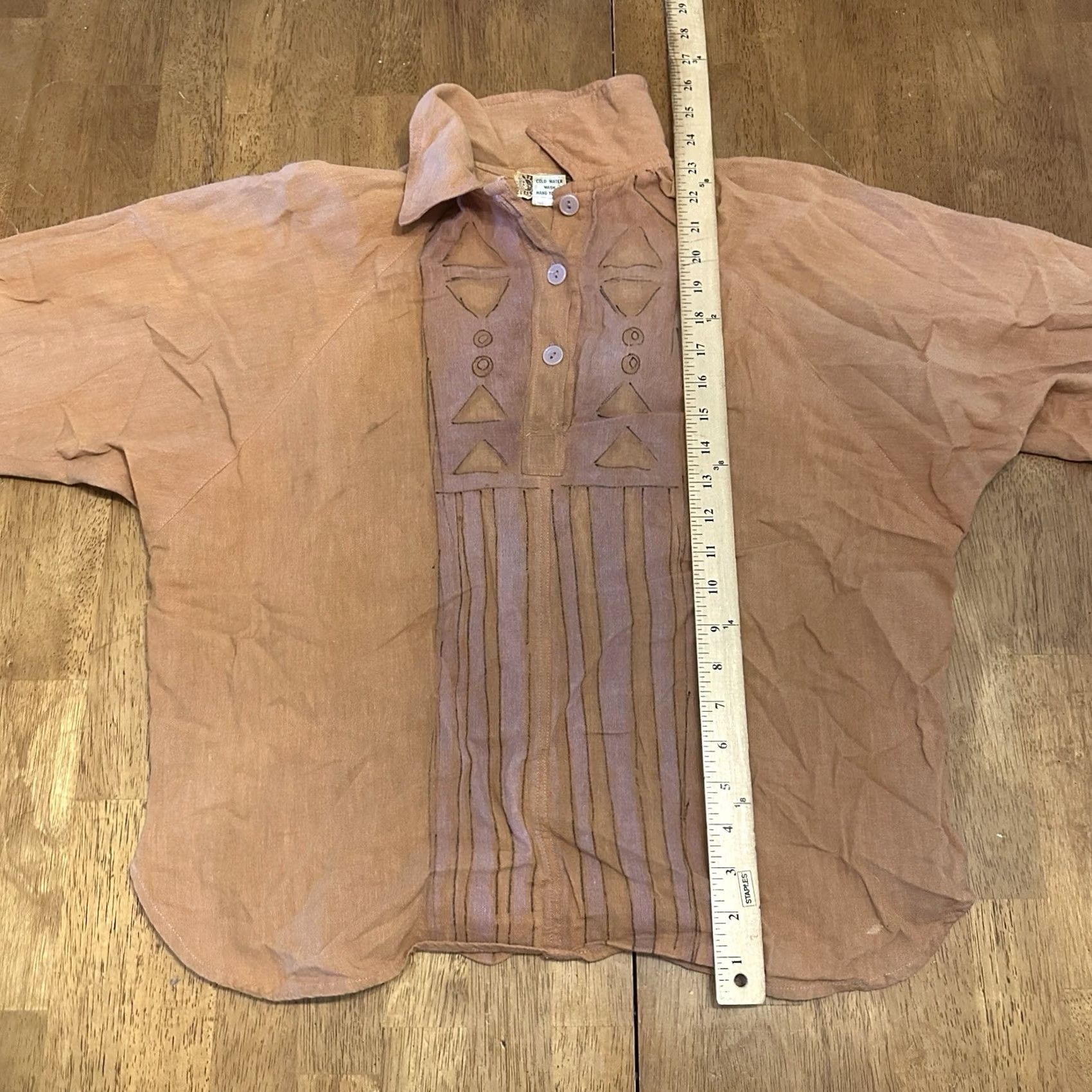 Vintage VINTAGE Orange Tribal Aztec Button Up Shirt Mens Medium Winter Ecuador Size US M / EU 48-50 / 2 - 6 Thumbnail