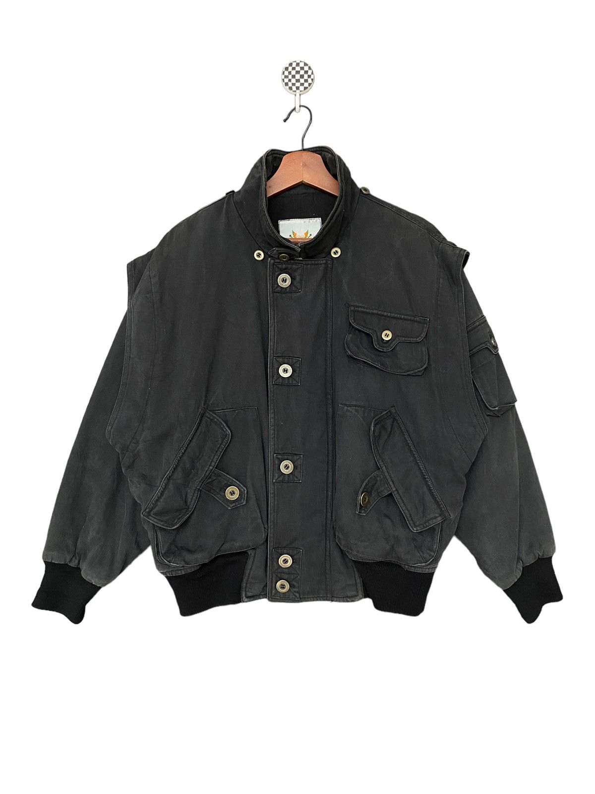 image of Vintage Sazun Fork Jacket 1990S in Black, Men's (Size Medium)