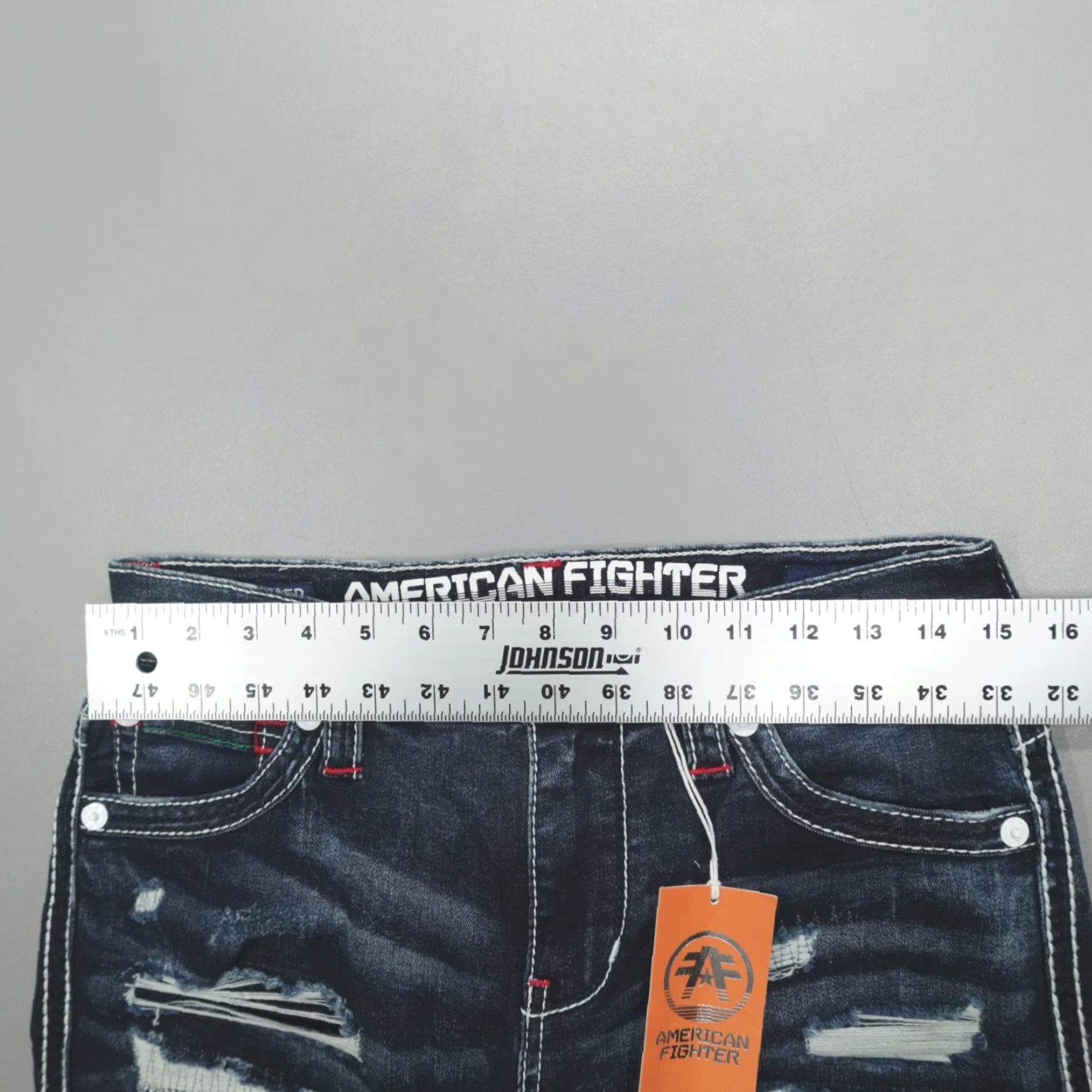 Vintage VINTAGE American Fighter Jeans Slim Men's 28x32 Distressed Denim 5-Pocket Buckle Eagle Colton 90s Mens Jeans Size US 28 / EU 44 - 7 Thumbnail