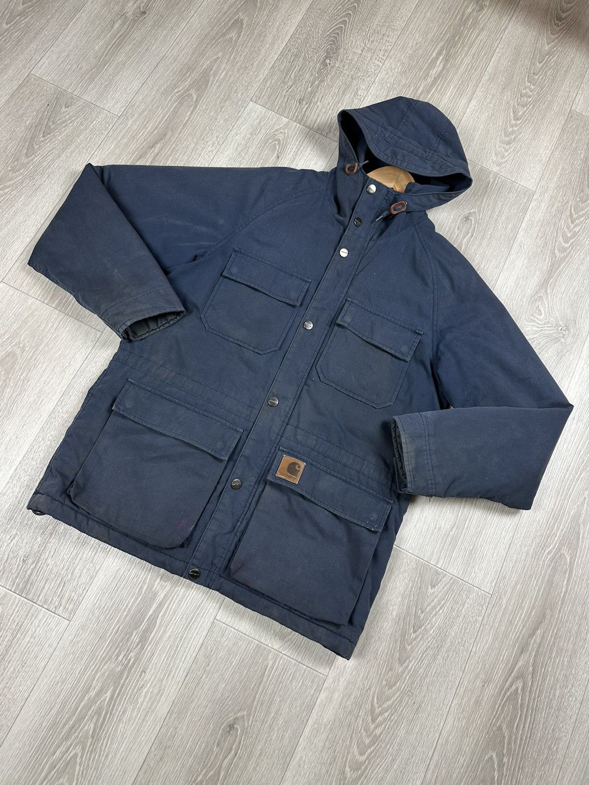 Carhartt × Carhartt Wip Carhartt Mosley Work Jacket Coat Parka Washed Blue Size US L / EU 52-54 / 3 - 3 Thumbnail