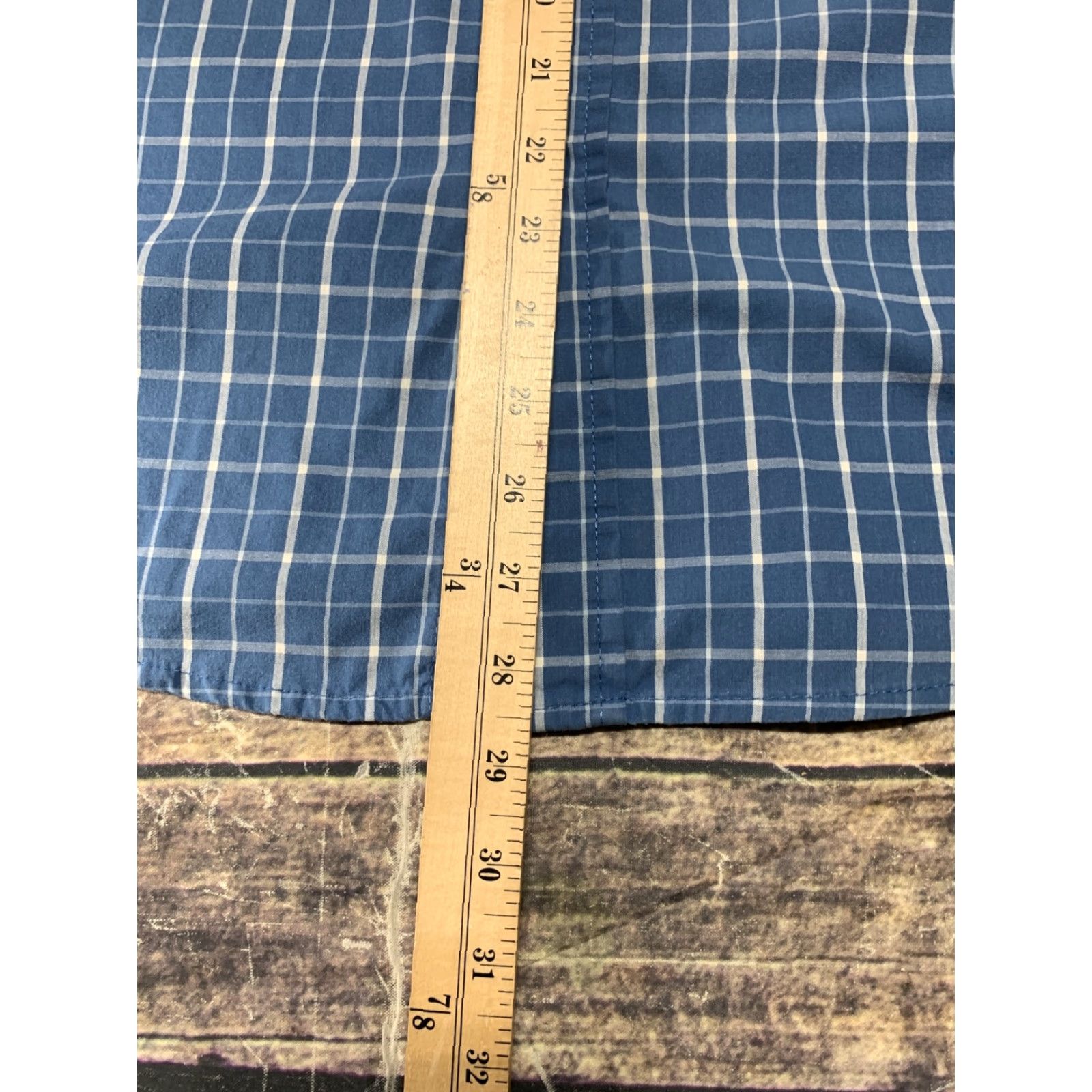 Wrangler Wrangler Shirt Short Sleeve Men's XL Blue White Plaid Button-Up Western Size US XL / EU 56 / 4 - 3 Thumbnail