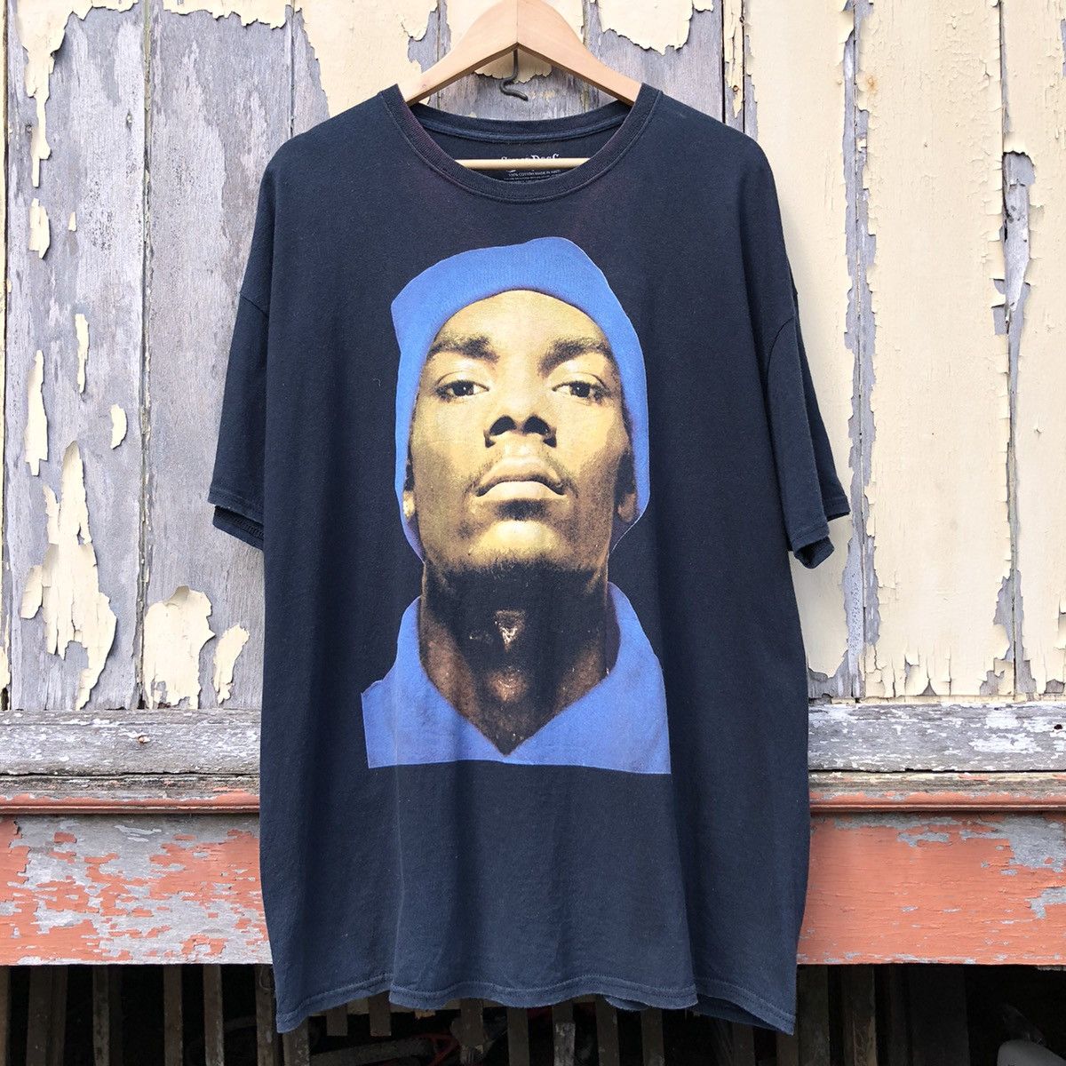 image of Rap Tees x Snoop Dogg Vintage Snoop Dogg Big Face Oversaiz ( ) Tshirt in Dark Blue, Men's (Size 2XL