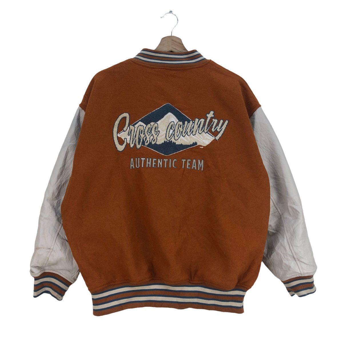 Japanese Brand Ray Cassin Varsity Cross Country Embroidered Reversible Size US L / EU 52-54 / 3 - 1 Thumbnail