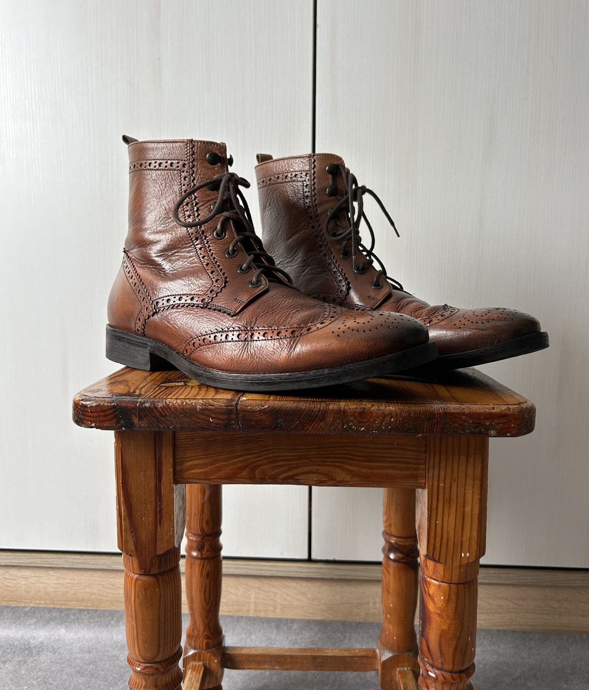 Testoni A. Testoni brown leather brogue lace-up boots mens 11,5 Us Size US 11.5 / EU 44-45 - 1 Thumbnail