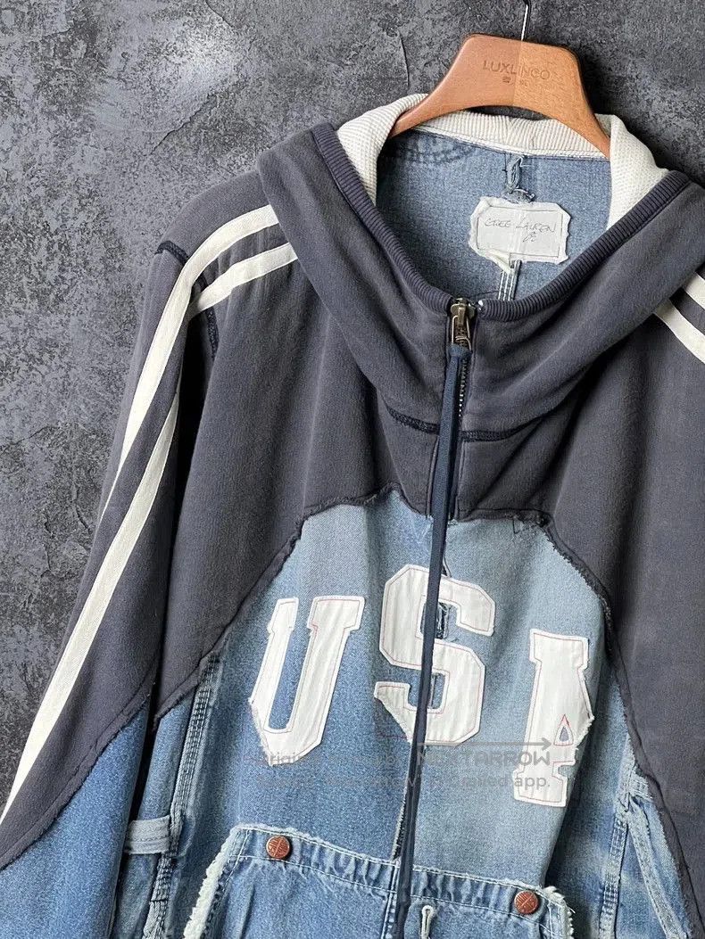 Greg Lauren GREG LAUREN Cotton Patchwork Hoodie. Size US M / EU 48-50 / 2 - 5 Thumbnail