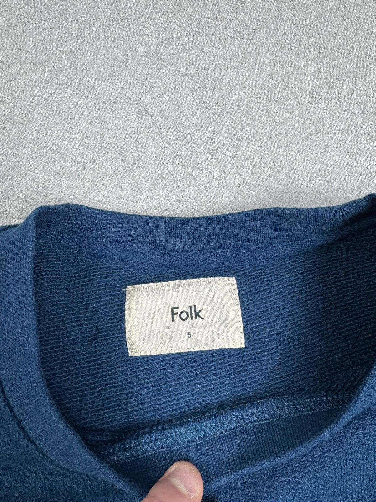Folk Men’s FOLK Navy Blue Crew Neck Sweatshirt Size 5 Size US XL / EU 56 / 4 - 4 Thumbnail