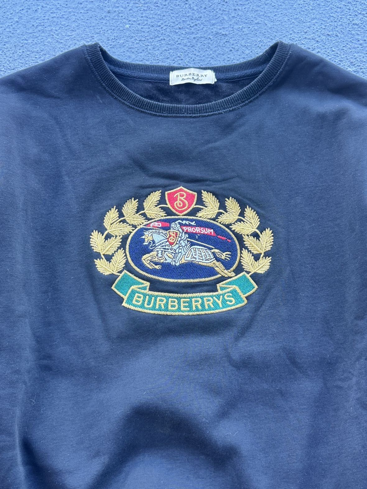 Burberry × Vintage Crazy Rare Authentic Vintage Streetwear Y2K Burberry Sweater Size US L / EU 52-54 / 3 - 2 Thumbnail