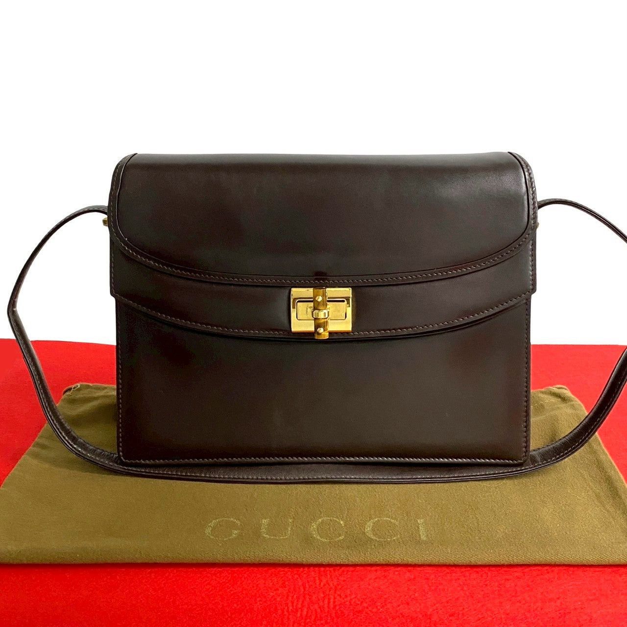 Gucci Gucci Shoulder Bag Brown Leather Size ONE SIZE - 1 Thumbnail
