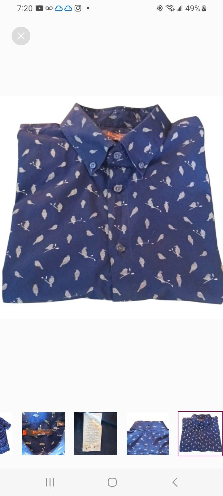 Ben Sherman Ben Sherman Birds Short-Sleeve Shirt Size US M / EU 48-50 / 2 - 2 Thumbnail