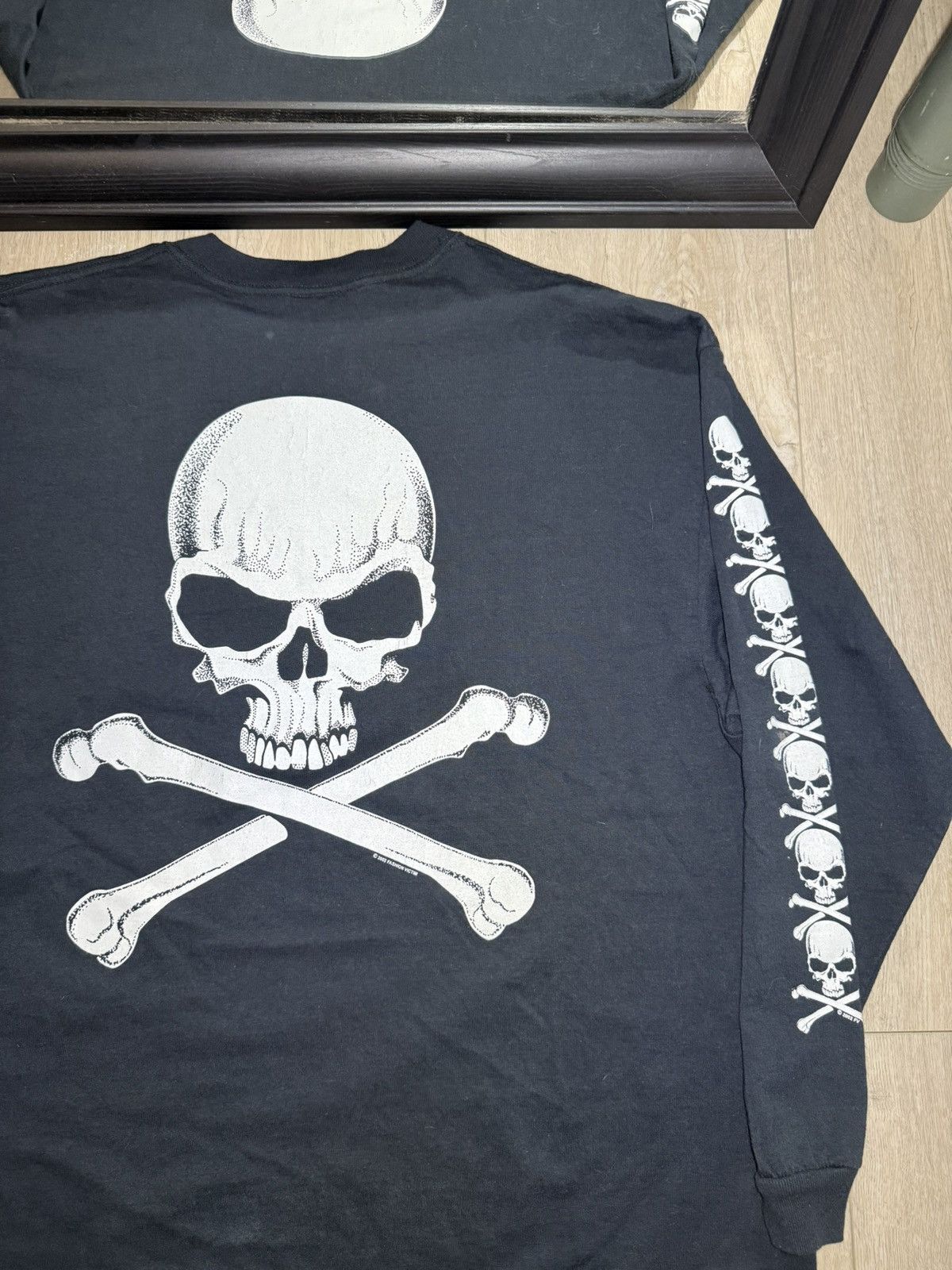 Fashion Victim Vintage / Y2K 2002 Fashion Victim Skull Long Sleeve Size US XXL / EU 58 / 5 - 2 Thumbnail