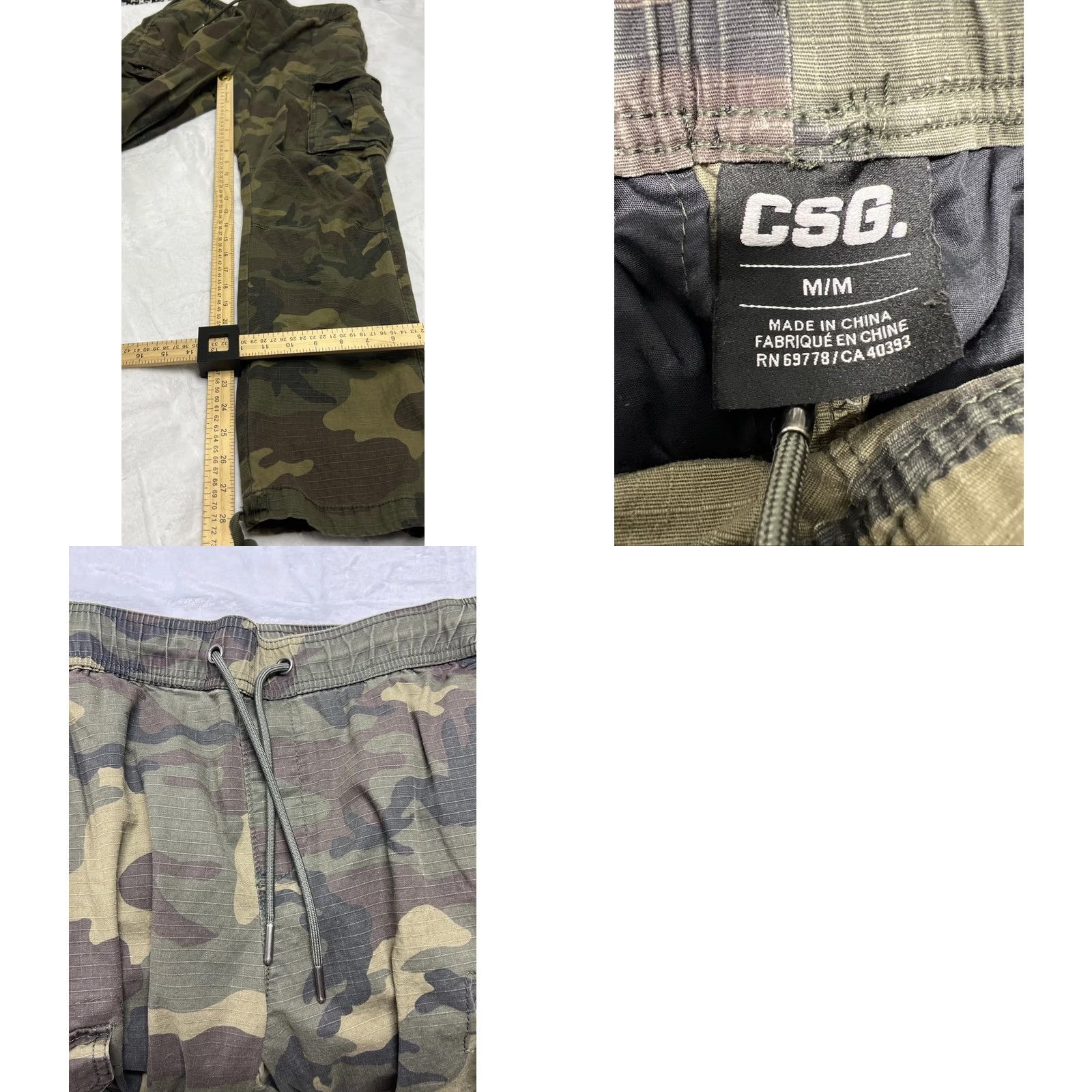 AMO VINTAGE CSG Camouflage Jogger Pants Men’s Medium Tapered Leg Streetwear Size US 31 - 8 Thumbnail