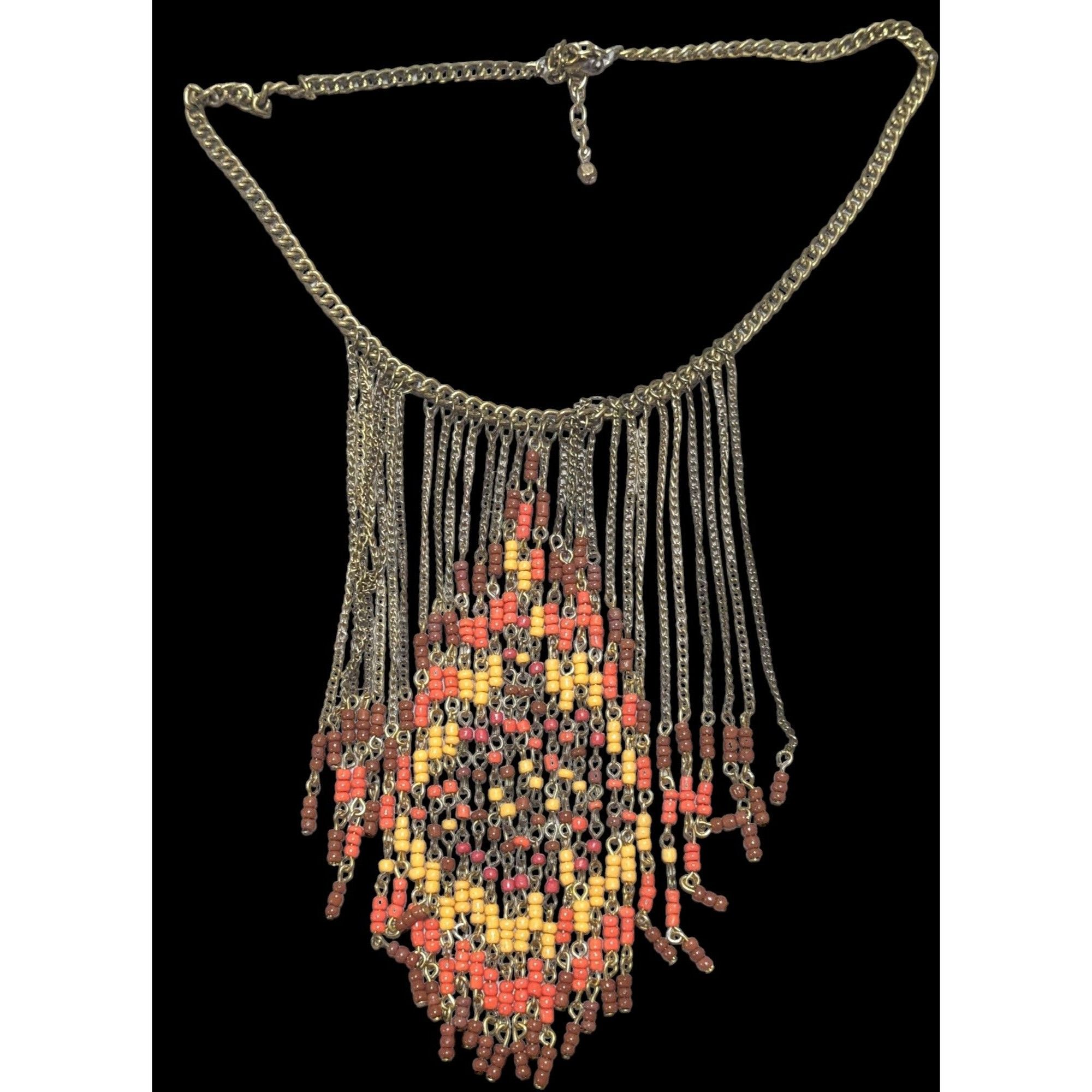 Other Boho Chic Beaded Fringe Necklace Size ONE SIZE - 1 Thumbnail