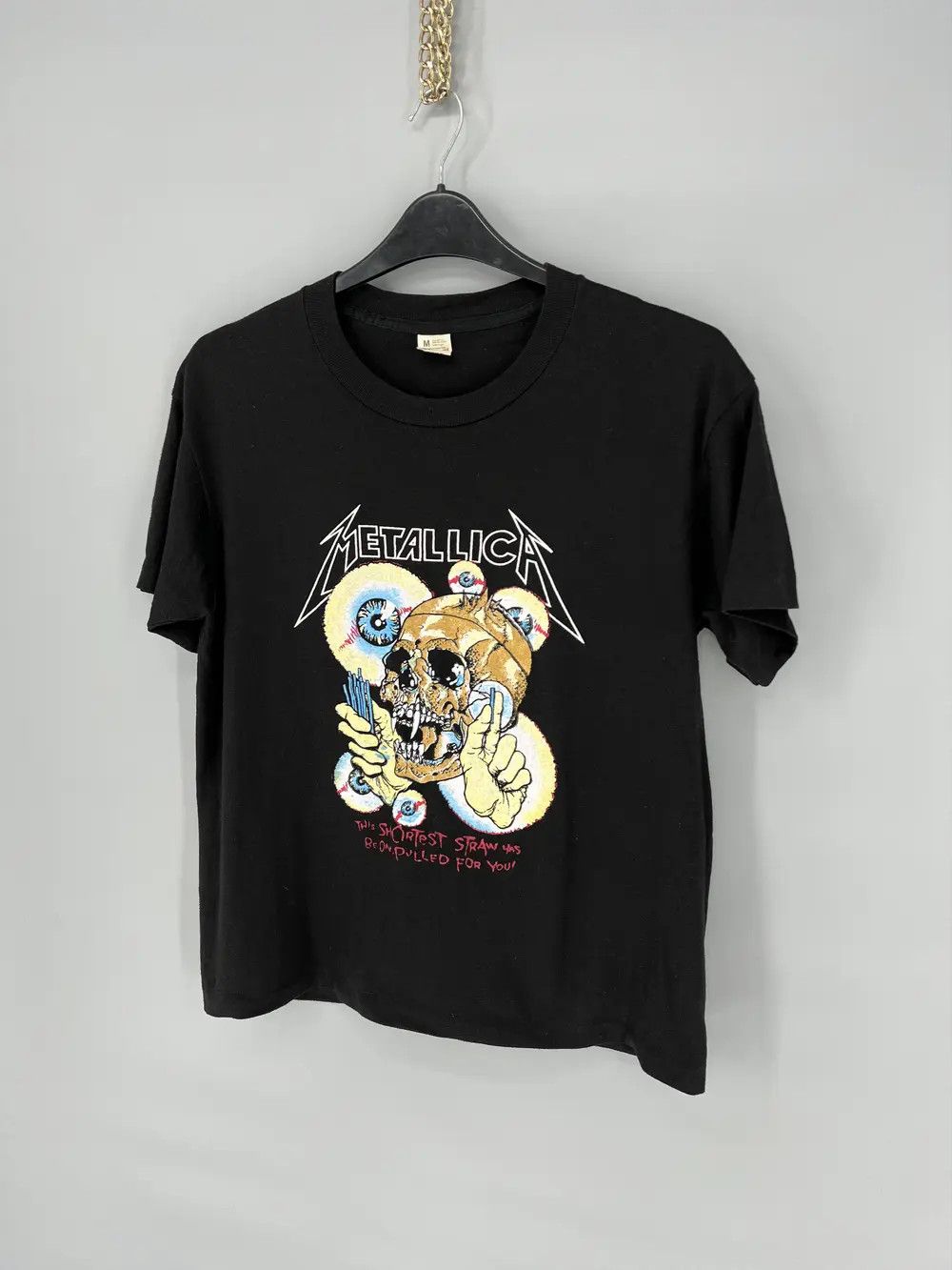 Band Tees Vintage 80s Metallica Pushead Shortest Straw Tee one seam Size US M / EU 48-50 / 2 - 3 Thumbnail