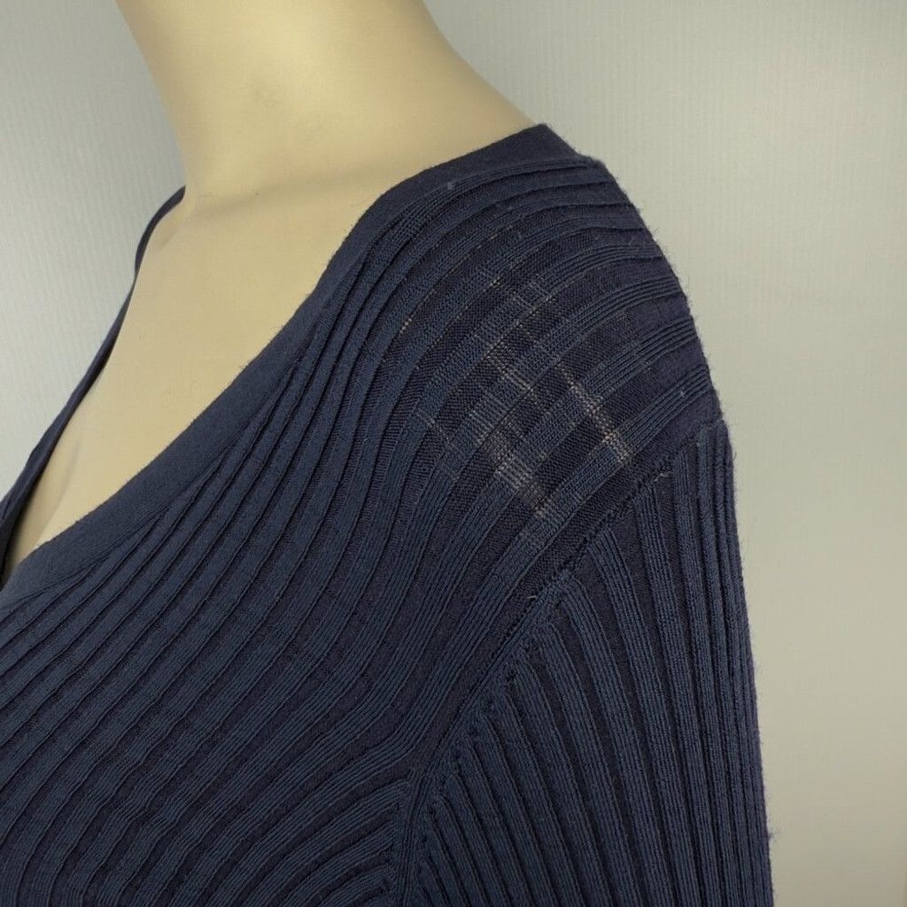 Other IRIS SETLAKWE Crop Ribbed & Textured Navy Blue Sweater S Size XS / US 0-2 / IT 36-38 - 4 Thumbnail