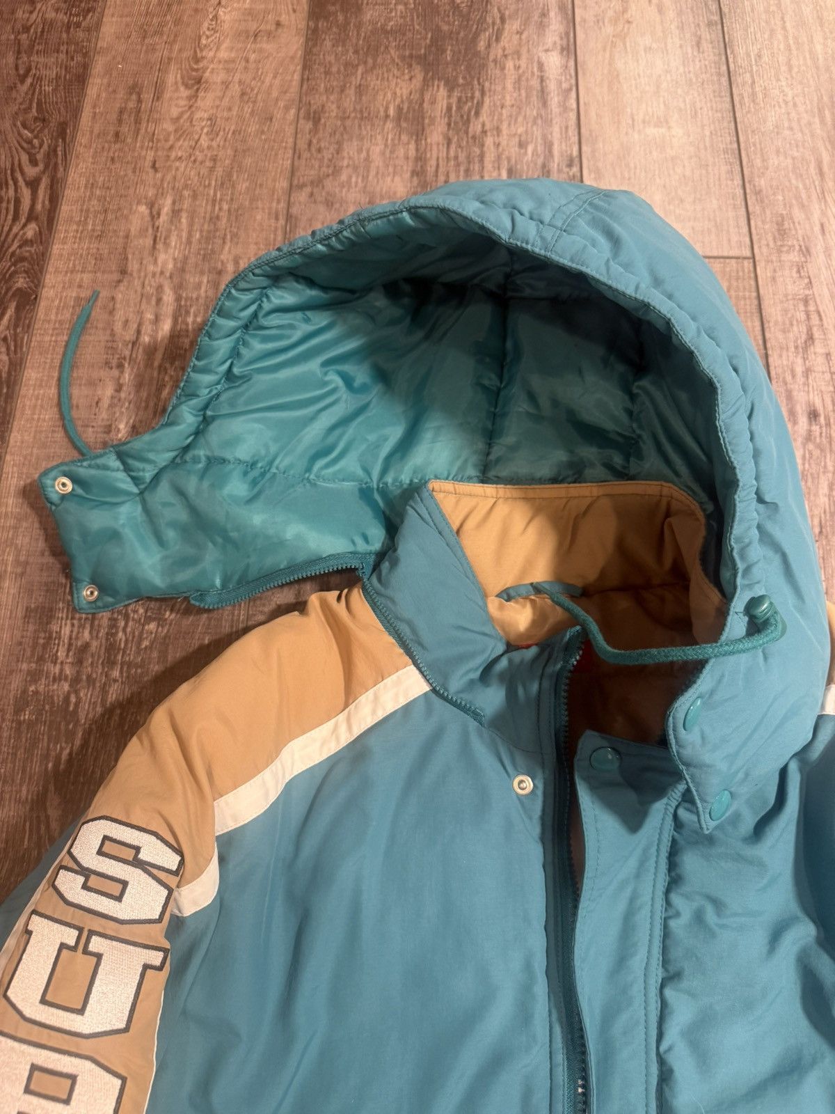 Supreme VINTAGE SUPREME SLEEVE LOGO SIDELINE PARKA TEAL SIZE L FW18 Size US L / EU 52-54 / 3 - 4 Thumbnail