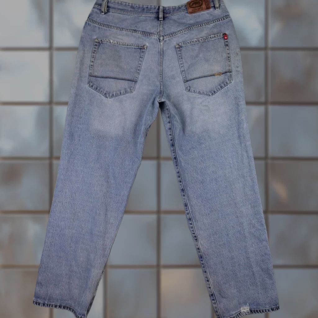 Ecko Unltd. Ecko Unltd. Jeans Mens 38 Blue Rhino-Cut Distressed Thrashed 5-Pocket Denim Y2K Vintage Hip Hop Logo 90s Jeans Mens Size US 38 / EU 54 - 1 Thumbnail