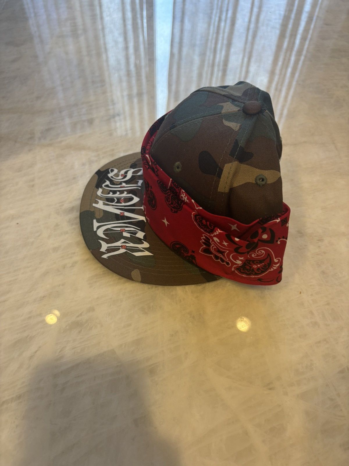 Playboi Carti Opm Babi Junkhead camo hat size 7 3/4 Size ONE SIZE - 2 Thumbnail