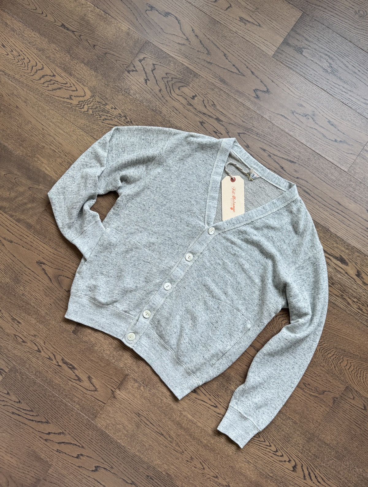 FilMelange FilMelange Japan Mens Grey Melange Sweater Cardigan M Size US M / EU 48-50 / 2 - 14 Thumbnail