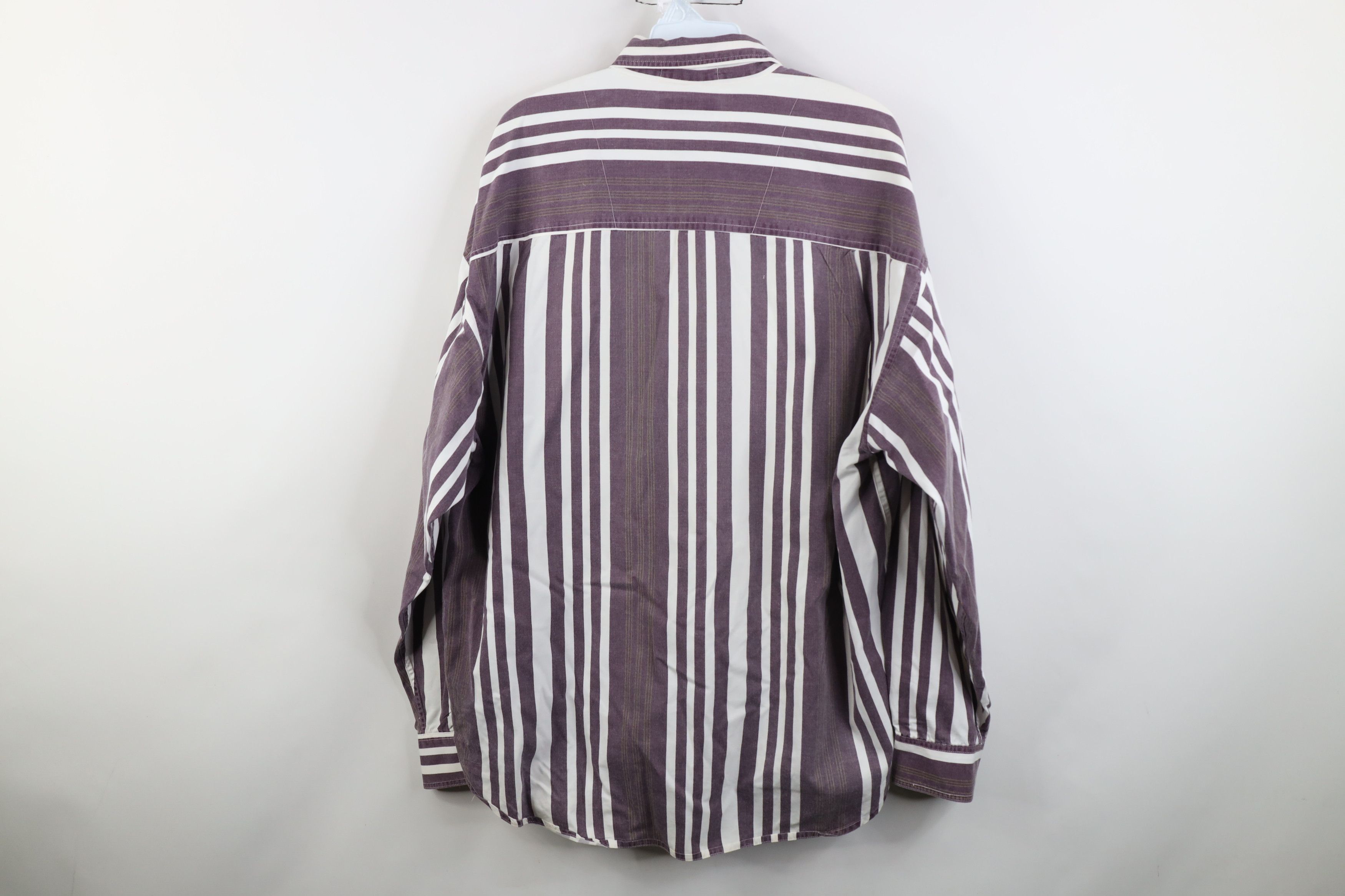 Guess Vintage 90s Guess Spell Striped Collared Button Down Shirt Size US L / EU 52-54 / 3 - 13 Thumbnail