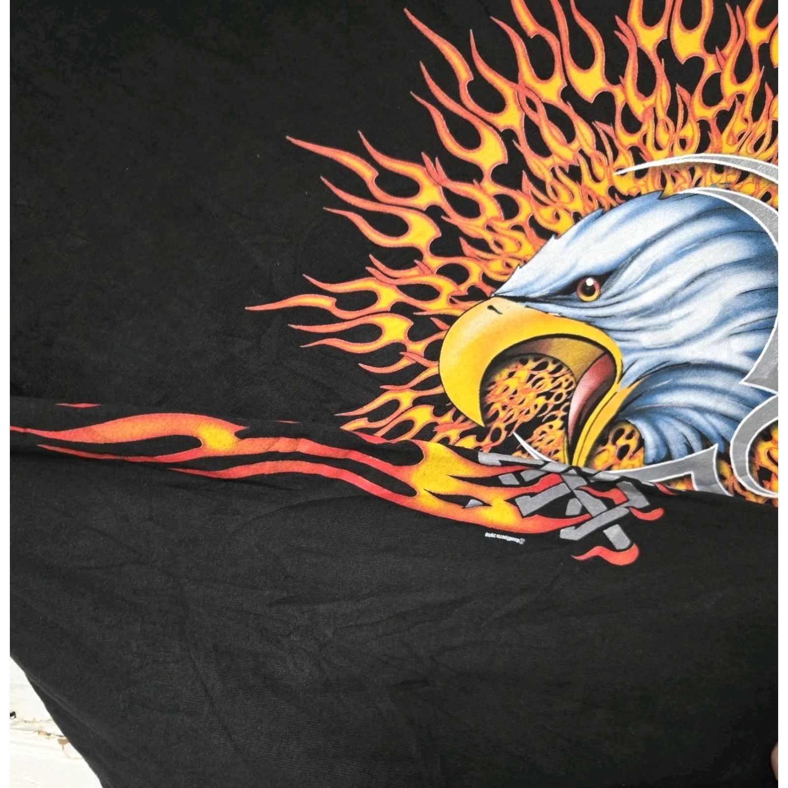 Yeezy VINTAGE Thunder Clothing T-Shirt Mens Medium Orange Flame Eagle Y2K 2000s Long Sleeve Skater Shirt Size US M / EU 48-50 / 2 - 6 Thumbnail