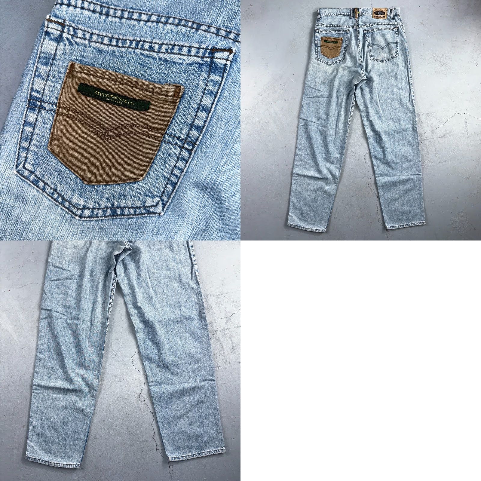 Levi's VINTAGE Levi's Silvertab Jeans Mens 33x32 40583 Blue Denim 90s Y2K USA Made Distressed 5-Pocket Straight Relaxed Size US 33 - 11 Thumbnail