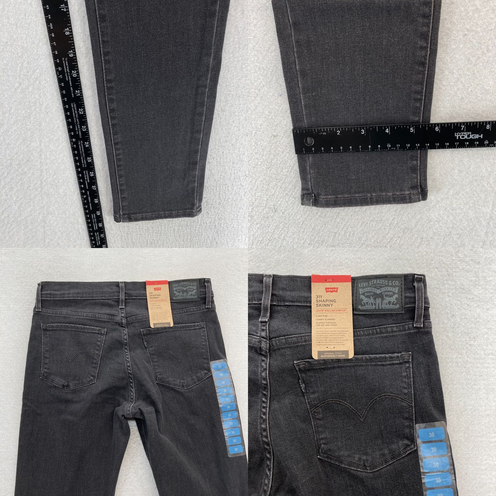 Levi's Levi's 311 Shaping Skinny Jeans Women's 30 Black Stretch Denim Mid Rise Pants Jeans Size 30" / US 8 / IT 44 - 9 Thumbnail