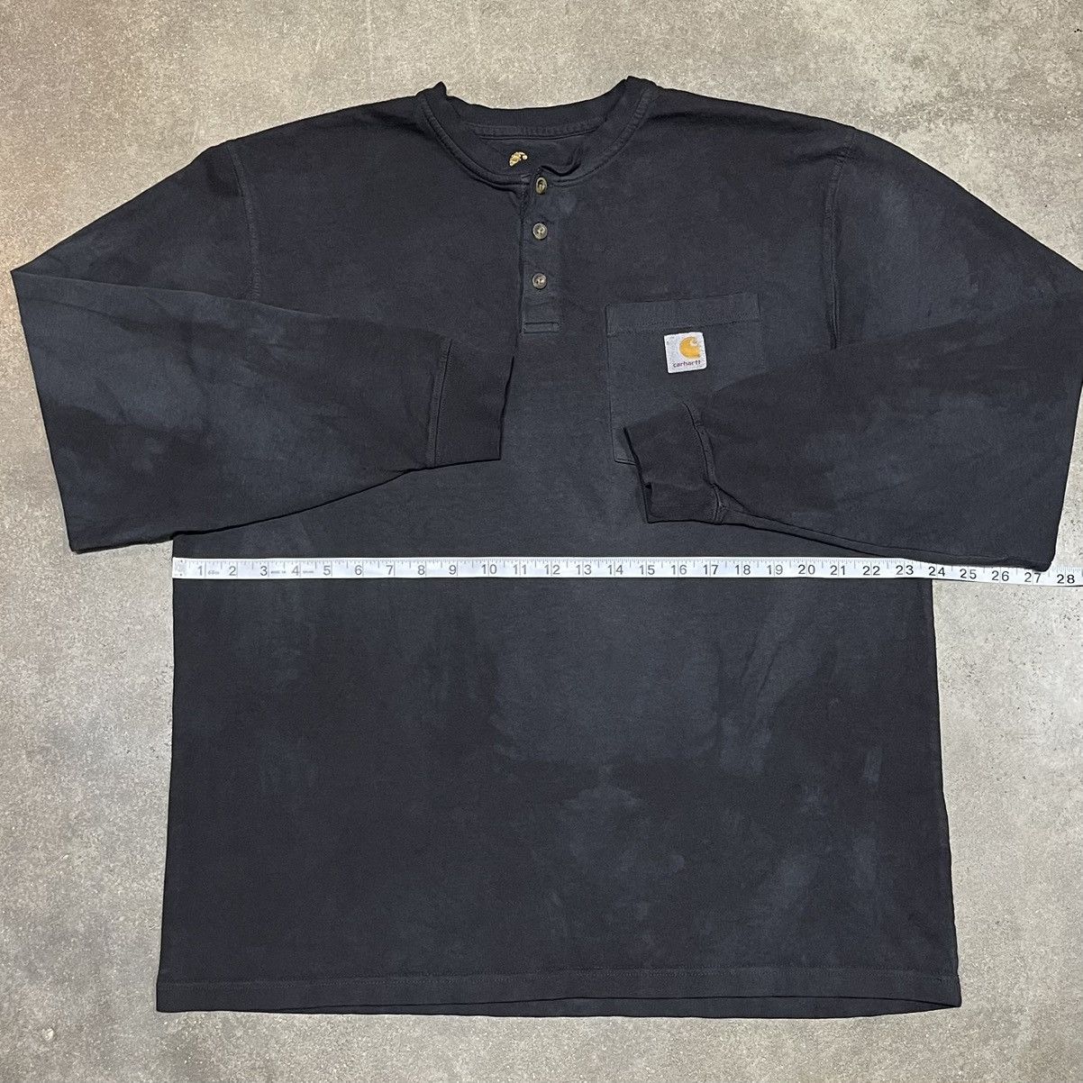Carhartt Carhartt Long Sleeve Henley Loose Fit Faded Distressed Shirt Size US L / EU 52-54 / 3 - 5 Thumbnail