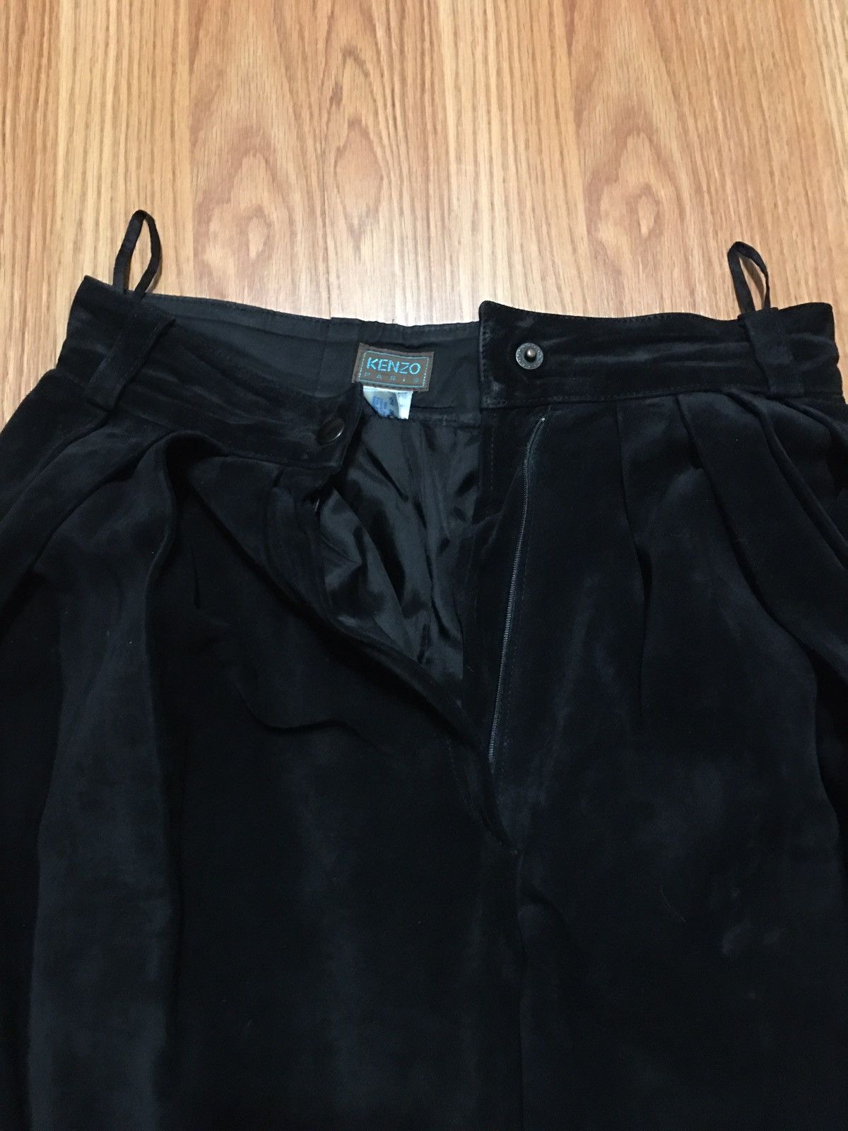 Kenzo KENZO Paris Black Calfskin Leather Vintage Pants Size EU 38 Size 27" / US 4 / IT 40 - 10 Thumbnail