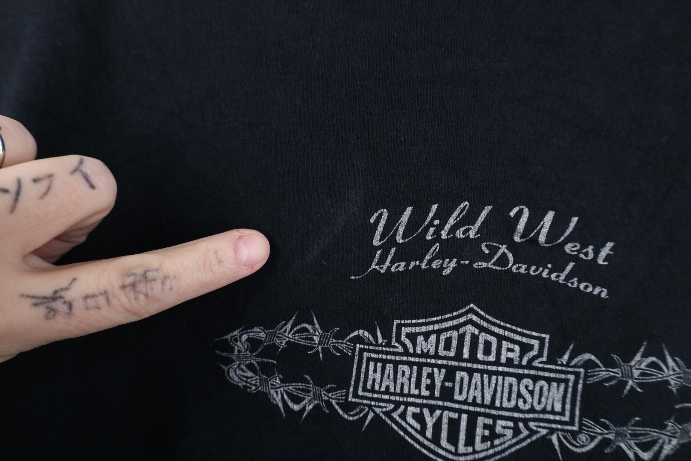 Harley Davidson Vintage Y2K 2002 Harley Davidson Sequined Eagle T-Shirt Size L / US 10 / IT 46 - 11 Thumbnail