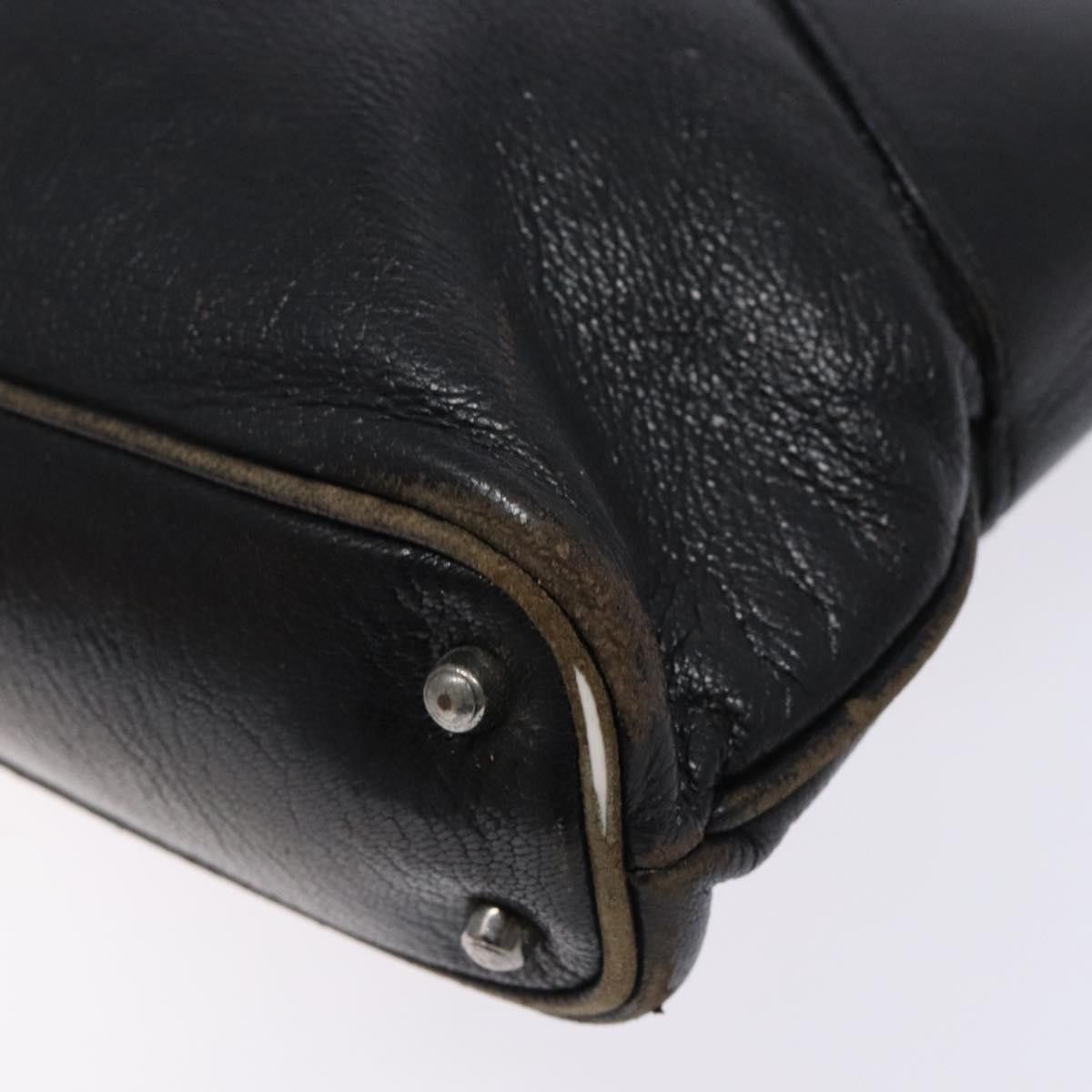 Gucci GUCCI Tote Bag Leather Black Silver Size ONE SIZE - 10 Thumbnail