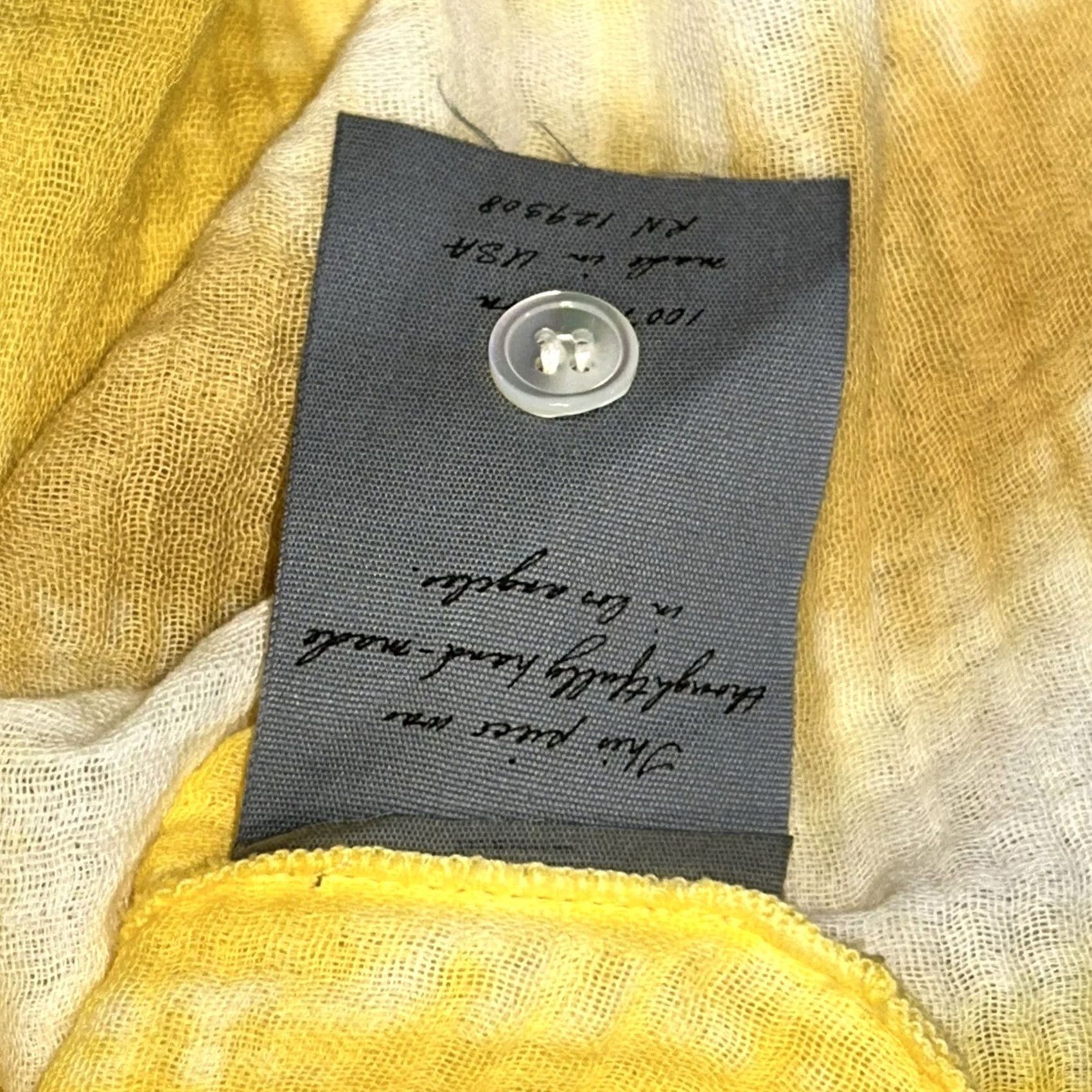Vintage Raquel Allegra Caftan Shirt Dress Yellow Stripe Tye Dye Women’s One Size Size ONE SIZE - 8 Thumbnail