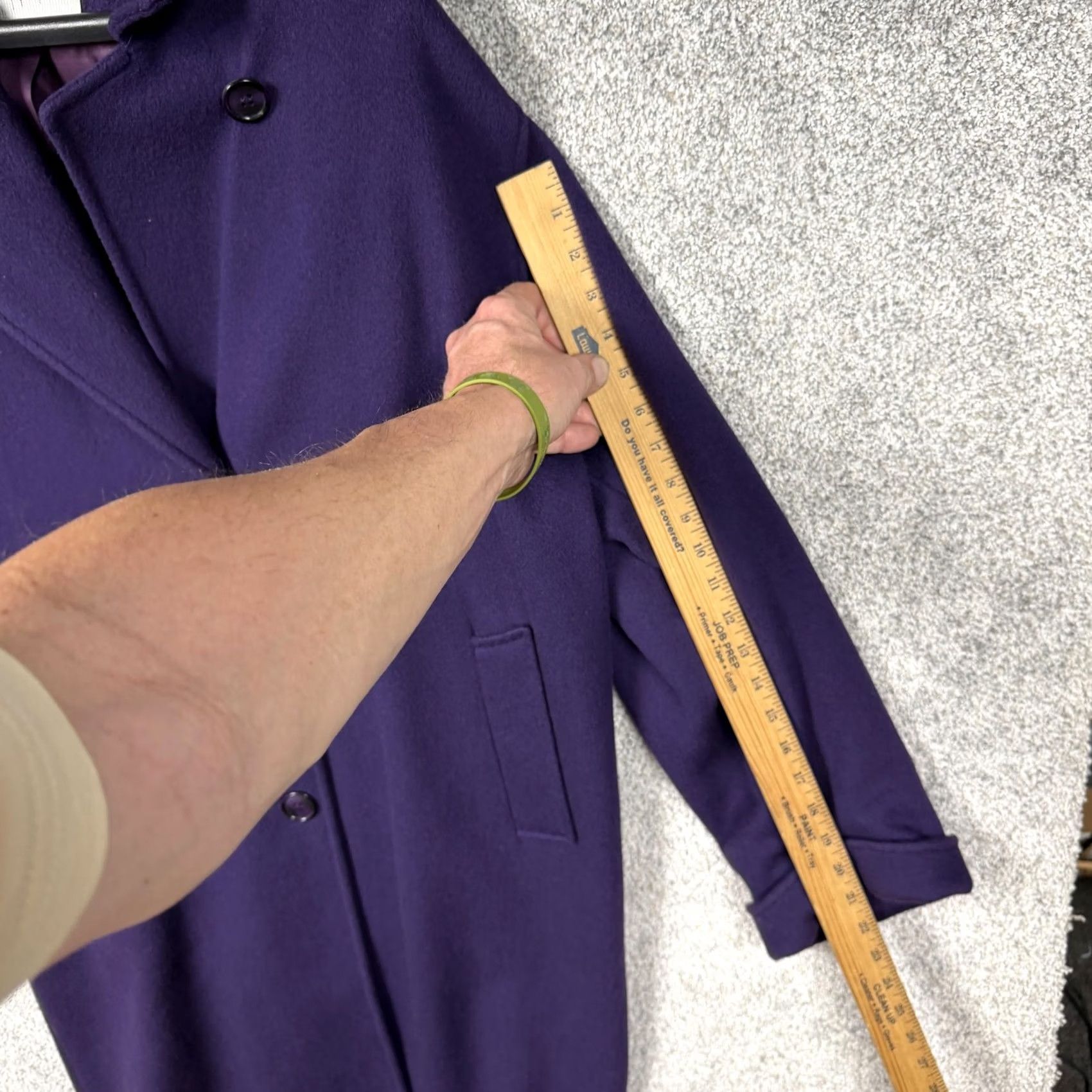 Vintage VINTAGE Jacqueline Ferrar Coat Womens XL Purple 80s 90s Overcoat Wool Mob Wife Grandmacore USA Made Size XL / US 12-14 / IT 48-50 - 3 Thumbnail