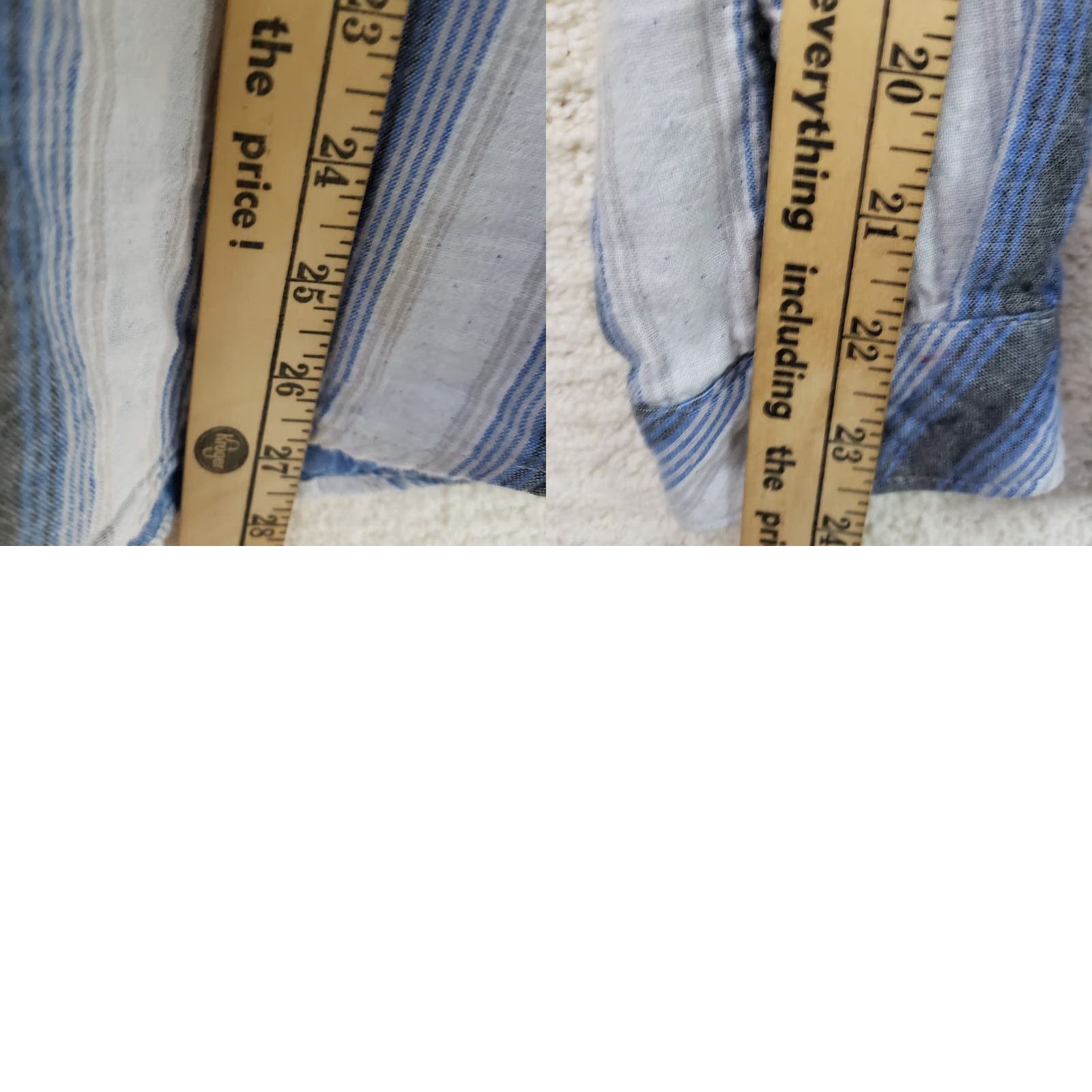 Vintage Boston Traders Flannel Pullover Shirt Women's L Blue Hooded Striped Long Sleeve Size L / US 10 / IT 46 - 10 Thumbnail