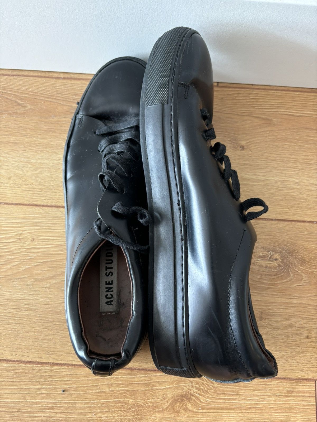Acne Studios Acne Studio - Black leather Size US 12 / EU 45 - 3 Thumbnail