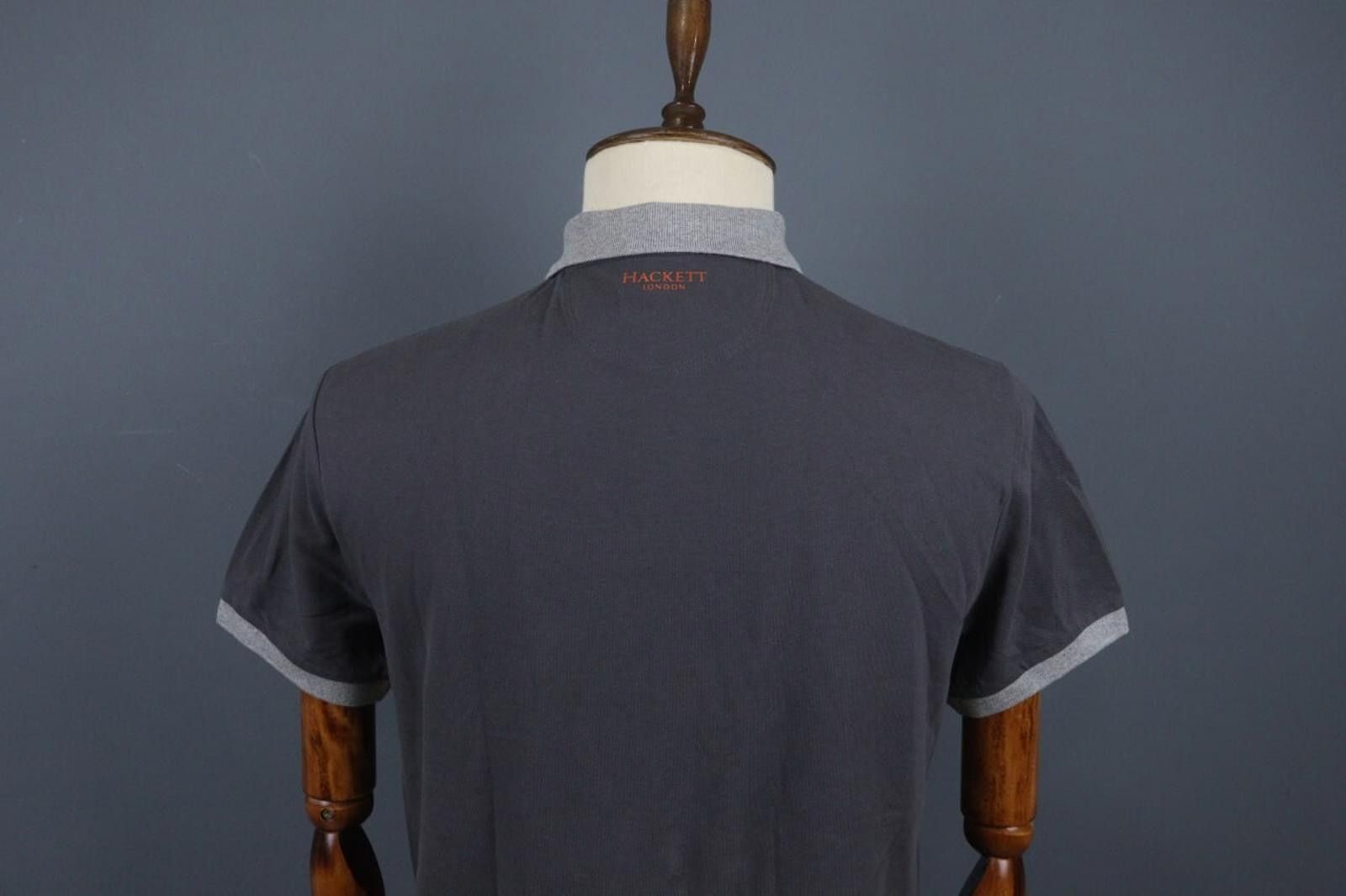 Designer Hackett London Gray Cotton Collared Polo Shirt Size M Size US M / EU 48-50 / 2 - 10 Thumbnail