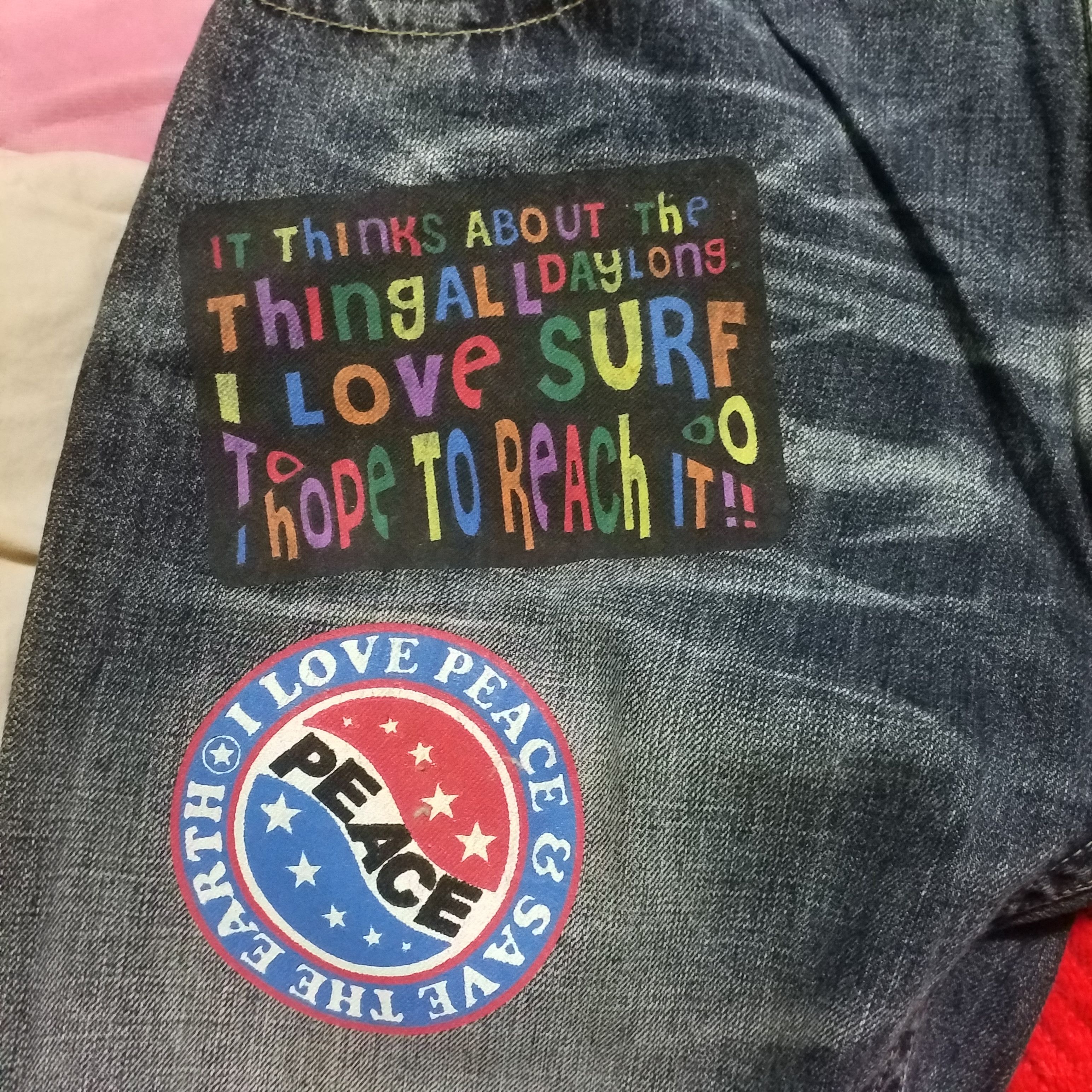 Japanese Brand OVER PRINT JEANS LIKE NEW Size US 34 / EU 50 - 2 Thumbnail
