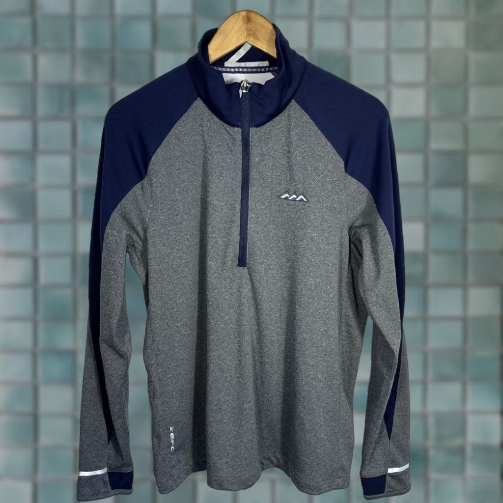 Vintage Zero Restriction Z425 Pullover Mens M Navy Gray Quarter Zip Performance Size US M / EU 48-50 / 2 - 1 Thumbnail