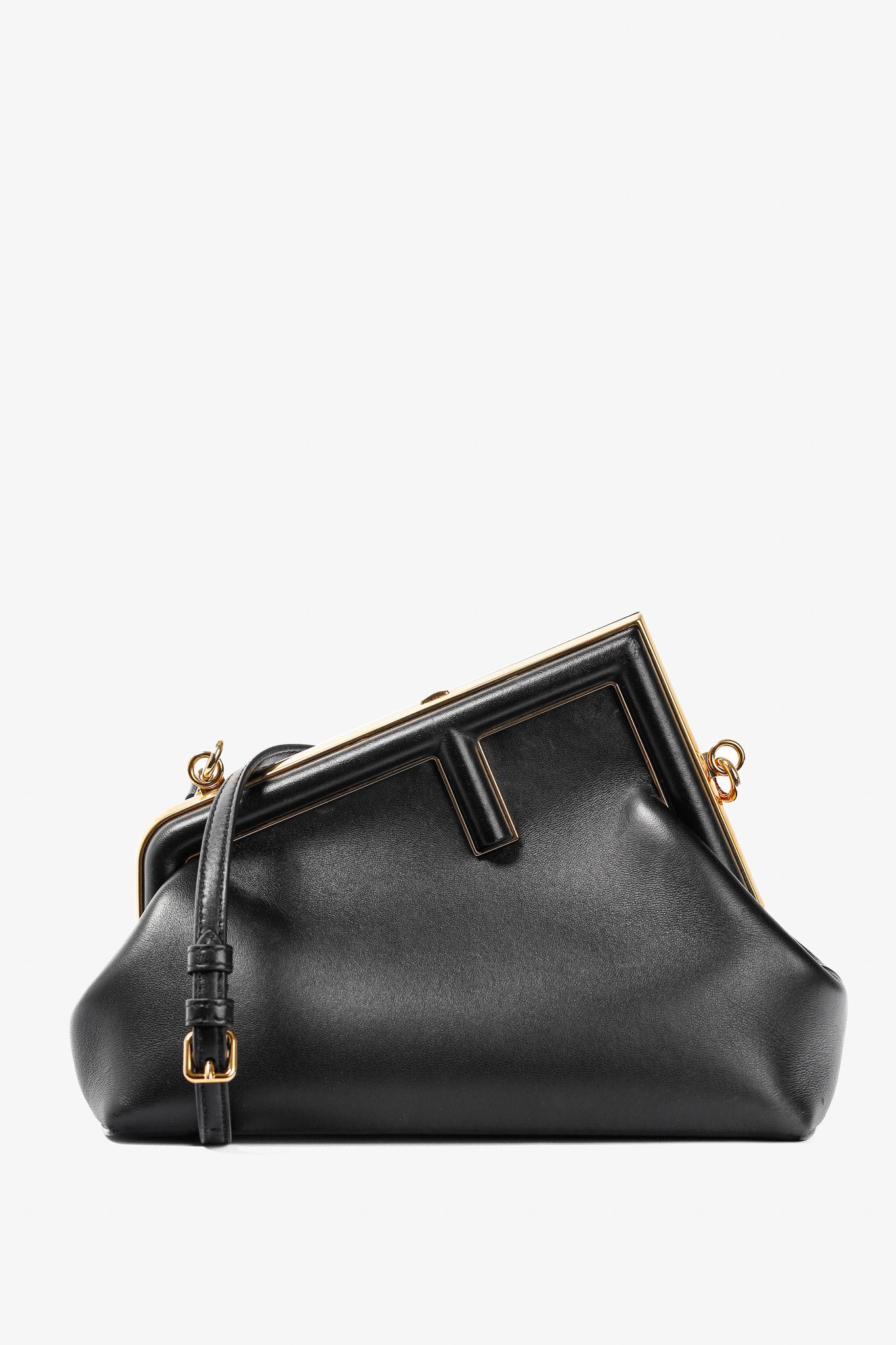 Fendi Fendi First Small Black Nappa Leather Bag Size ONE SIZE - 1 Thumbnail