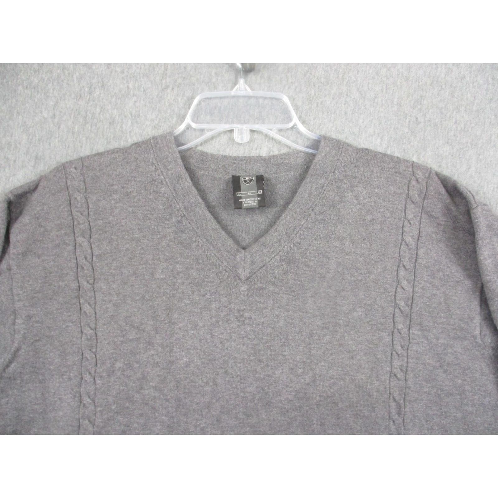 Nike VINTAGE Nike Sweater Mens XL Gray V Neck Cable Knit Cotton Pullover Golf Size US XL / EU 56 / 4 - 5 Thumbnail