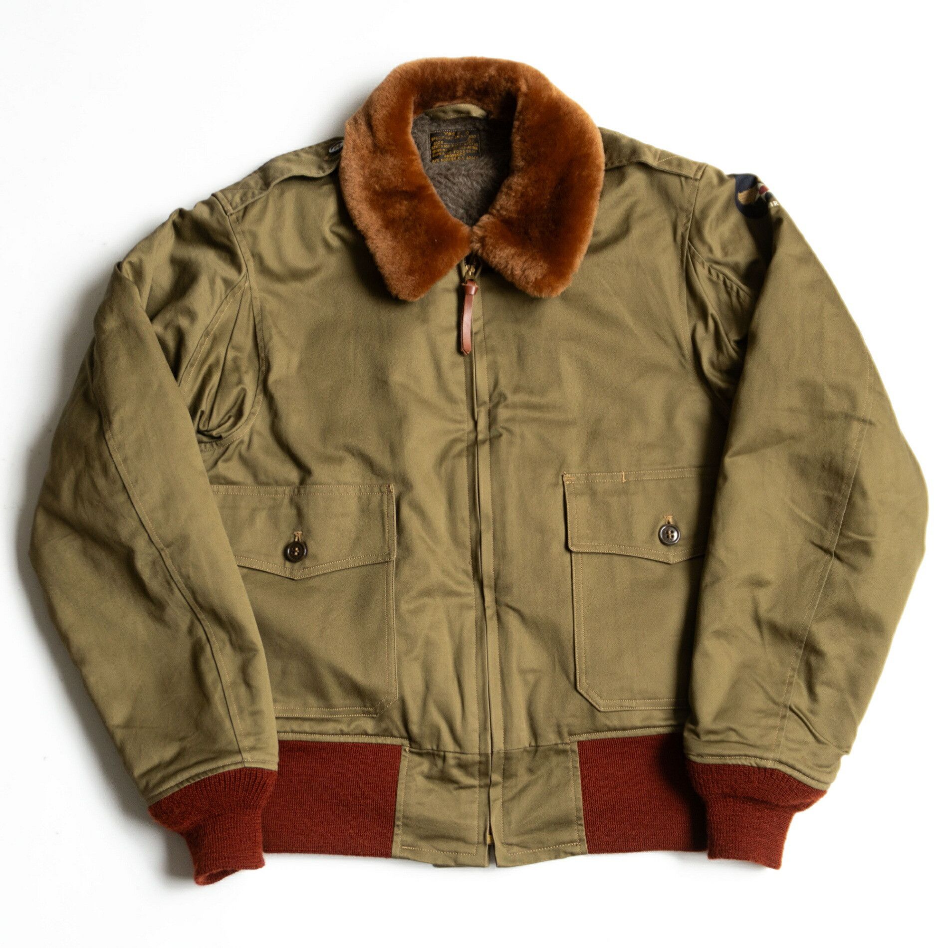 Buzz Rickson's Buzz Rickson's B-10 Red-Ribbed Flight Jacket Size 38 Size US XL / EU 56 / 4 - 1 Thumbnail