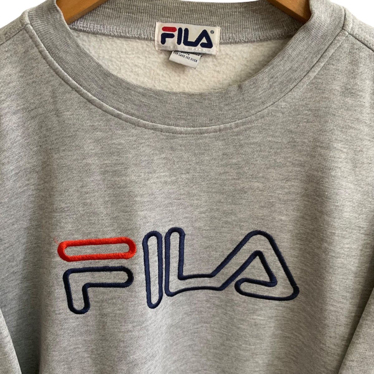 Fila × Vintage Grey Vintage big logo Fila Sweatshirt Large Size US L / EU 52-54 / 3 - 2 Thumbnail