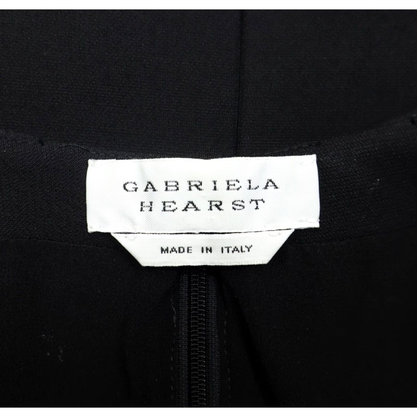 Gabriela Hearst Gabriela Hearst Blouse Shirt Black Size 2 Wool Silk Zip Short Puff Sleeve Square Neck Used/Vintage No Size XS / US 0-2 / IT 36-38 - 3 Thumbnail