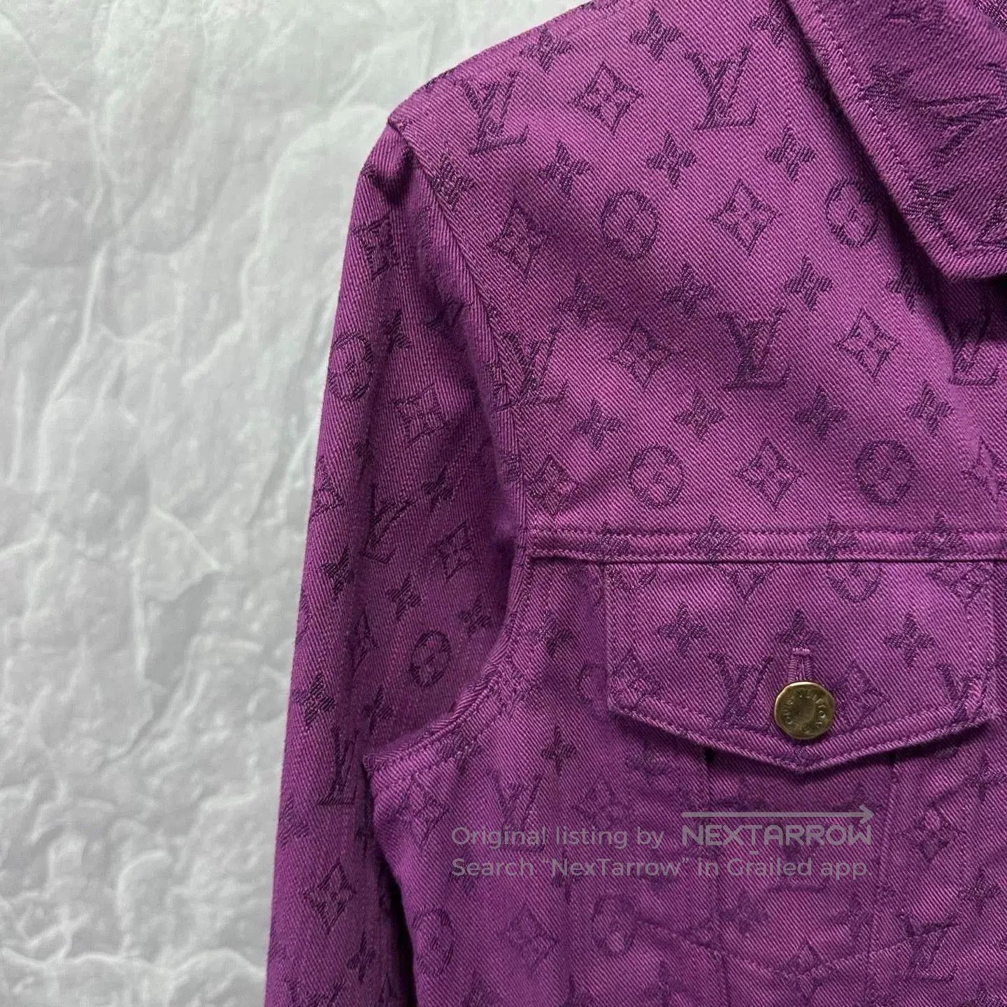 Louis Vuitton louis vuitton purple denim jacket size 44. Size L / US 10 / IT 46 - 3 Thumbnail