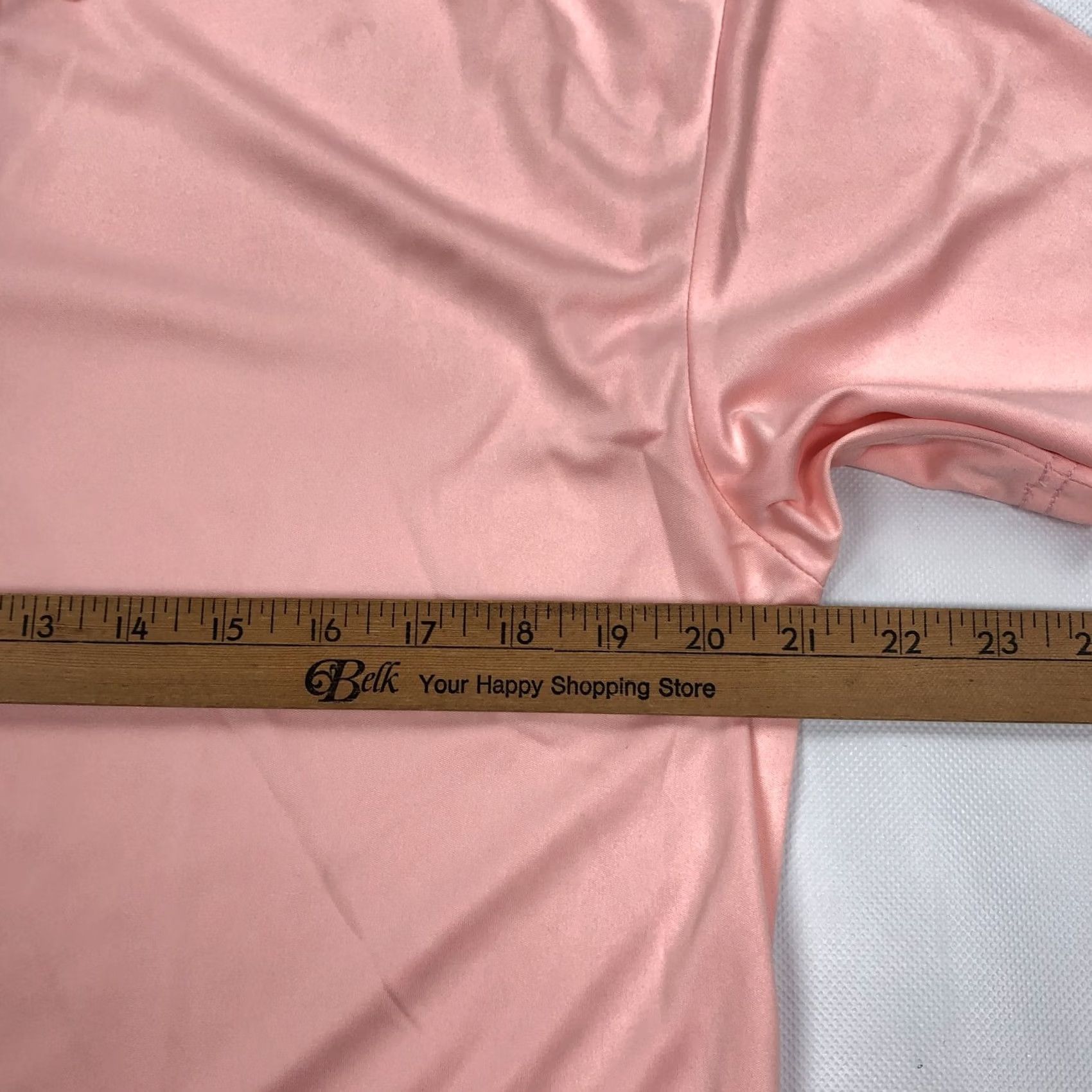 Vintage Collars & Co. Pink Polo Dress Shirt - Large Men's - 100% Polyester - Breathable Knit - Regular Fit Size 42R - 6 Thumbnail