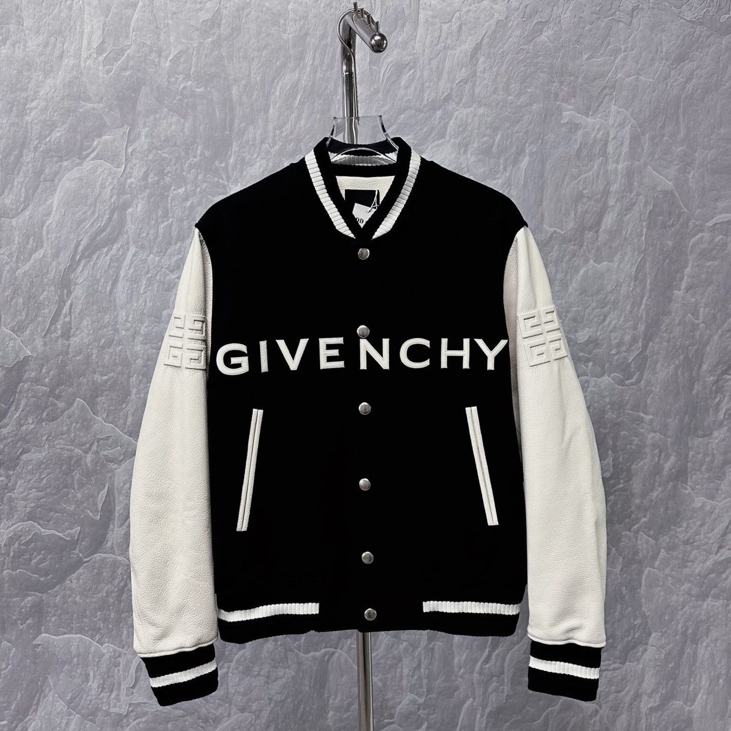 Givenchy Givenchy Embossed Leather Baseball Jacket Size US M / EU 48-50 / 2 - 1 Thumbnail