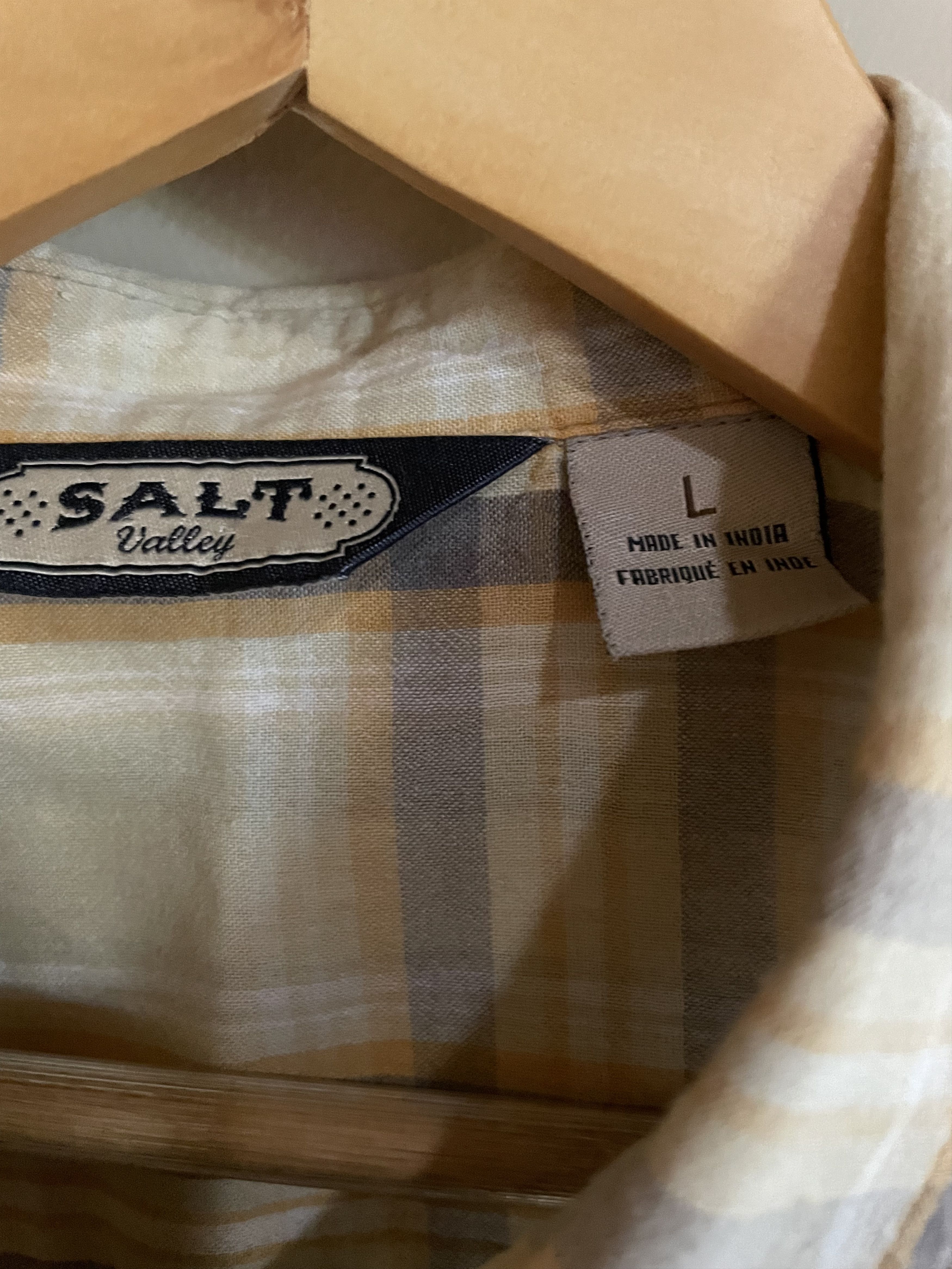 Salt Valley Salt Valley Tan and Gold Lightweight S/S Shirt, Men's Large Size US L / EU 52-54 / 3 - 3 Thumbnail
