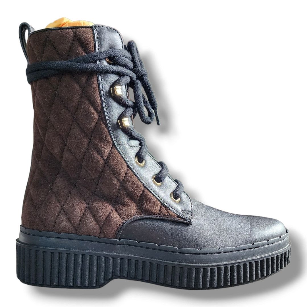 Tod's Tod's Diamond Quilted Lace-up Boot Size 34.5 (US 4.5) Size US 4.5 / IT 34.5 - 1 Thumbnail