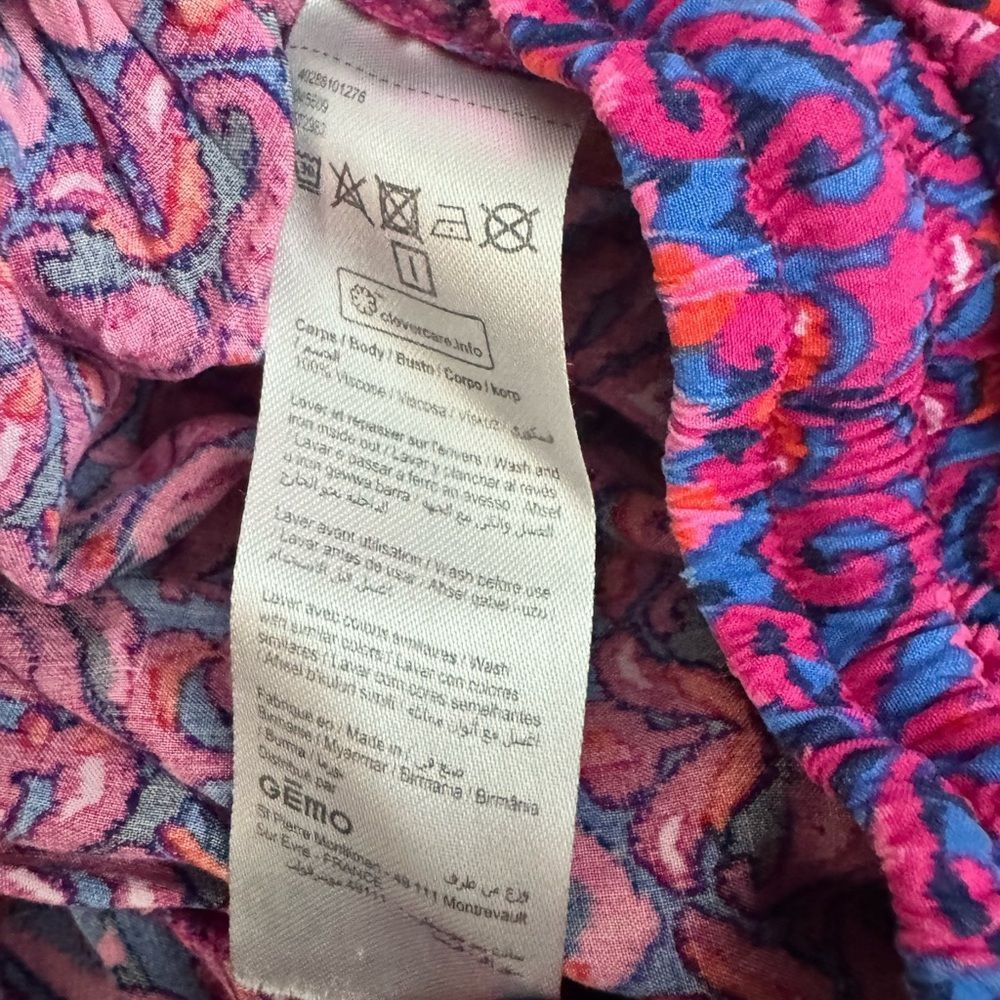 Other GEMO Pink & Blue Abstract Jogger Lounge Pants | Elastic Wais Size 27" / US 4 / IT 40 - 4 Thumbnail