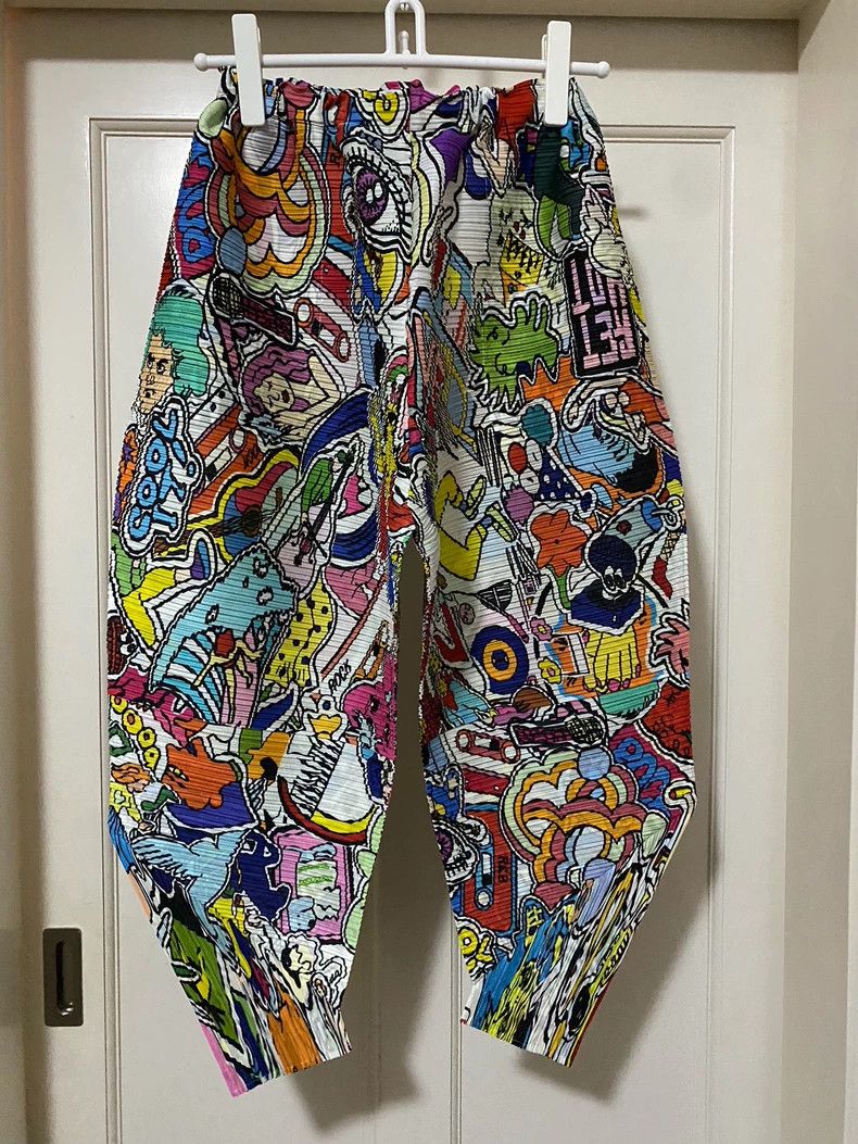 Issey Miyake issey miyake size:3 Graffiti chicken leg pants Size 42" / US 20 - 1 Thumbnail